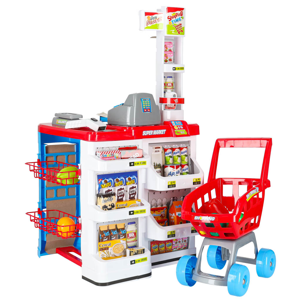 Sklep dla dzieci supermarket stragan wózek na zakupy akcesoria - obrazek 4