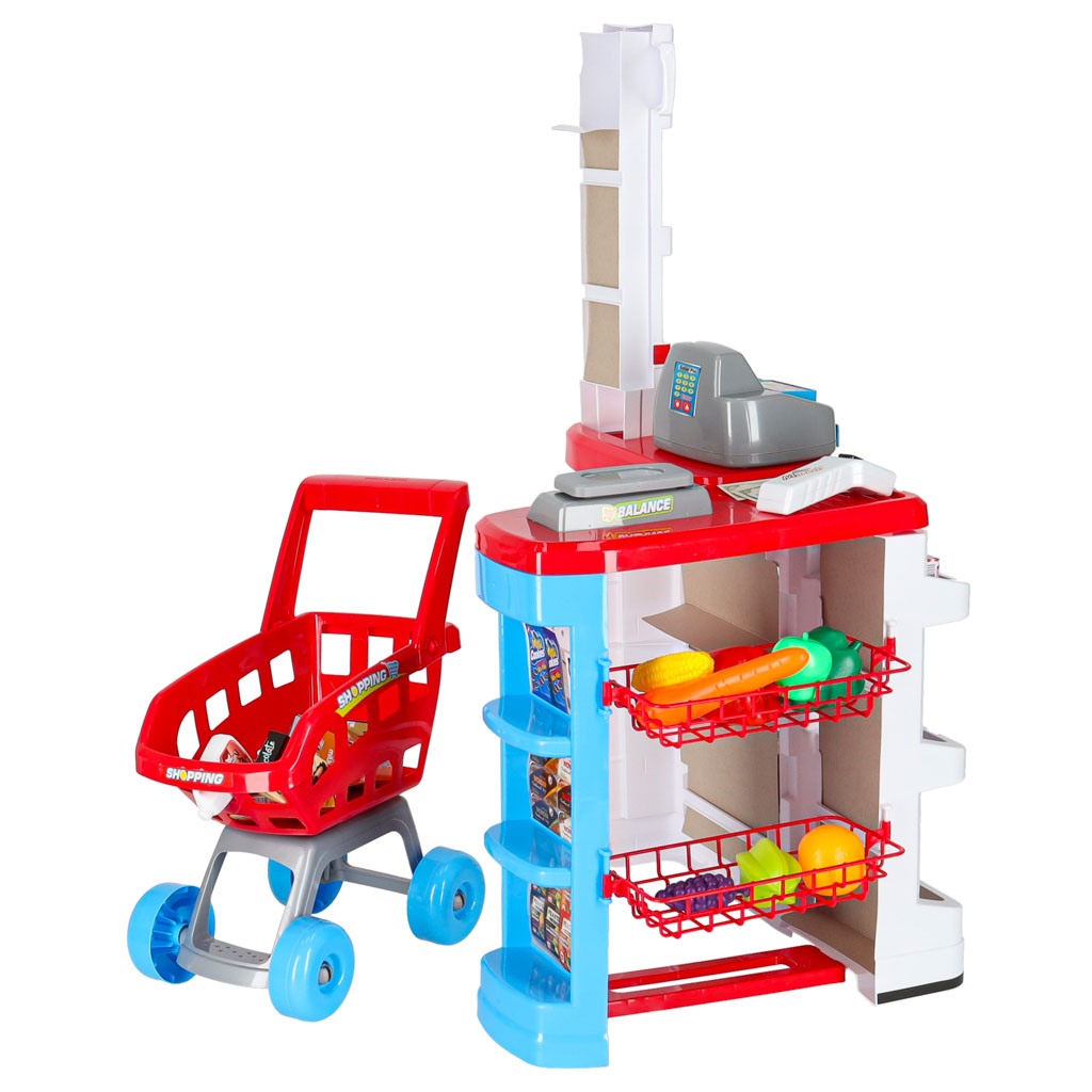 Sklep dla dzieci supermarket stragan wózek na zakupy akcesoria - obrazek 5