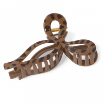 Spinka klamra do włosów XL panterka brązowa 11×6 cm SP370