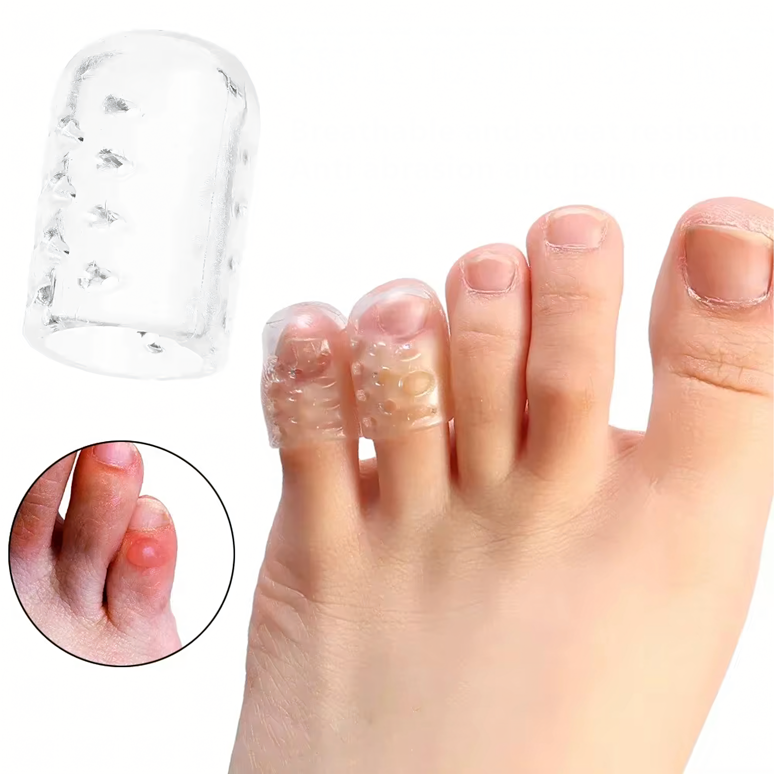 10 x Silikonowe Ochraniacze Separatory Ochronne na Palce Stóp i Dłoni - obrazek 9
