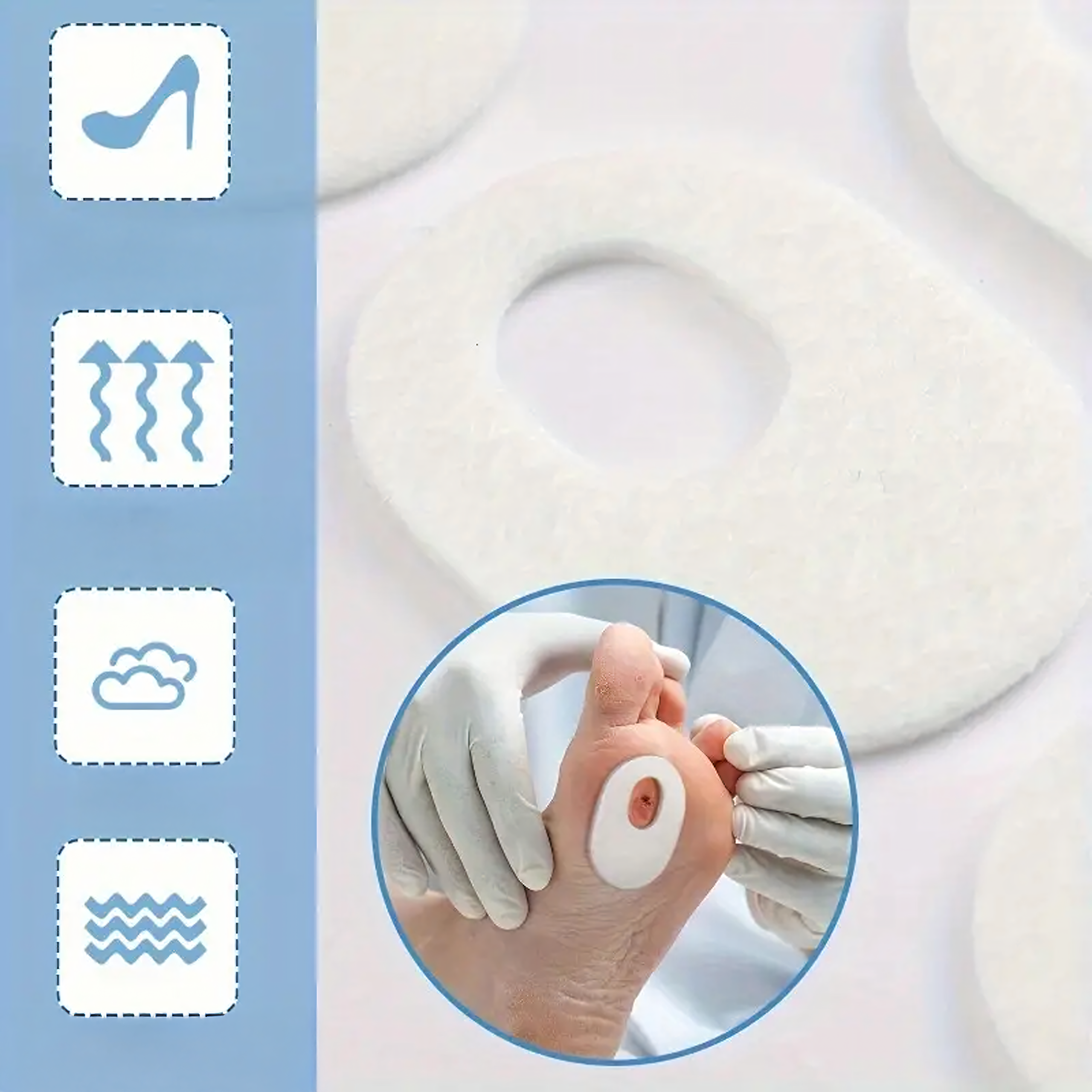 Plastry Poduszki na Pęcherze Odciski Otarcia Ochronne na Nogi Stopy 24 szt - obrazek 3