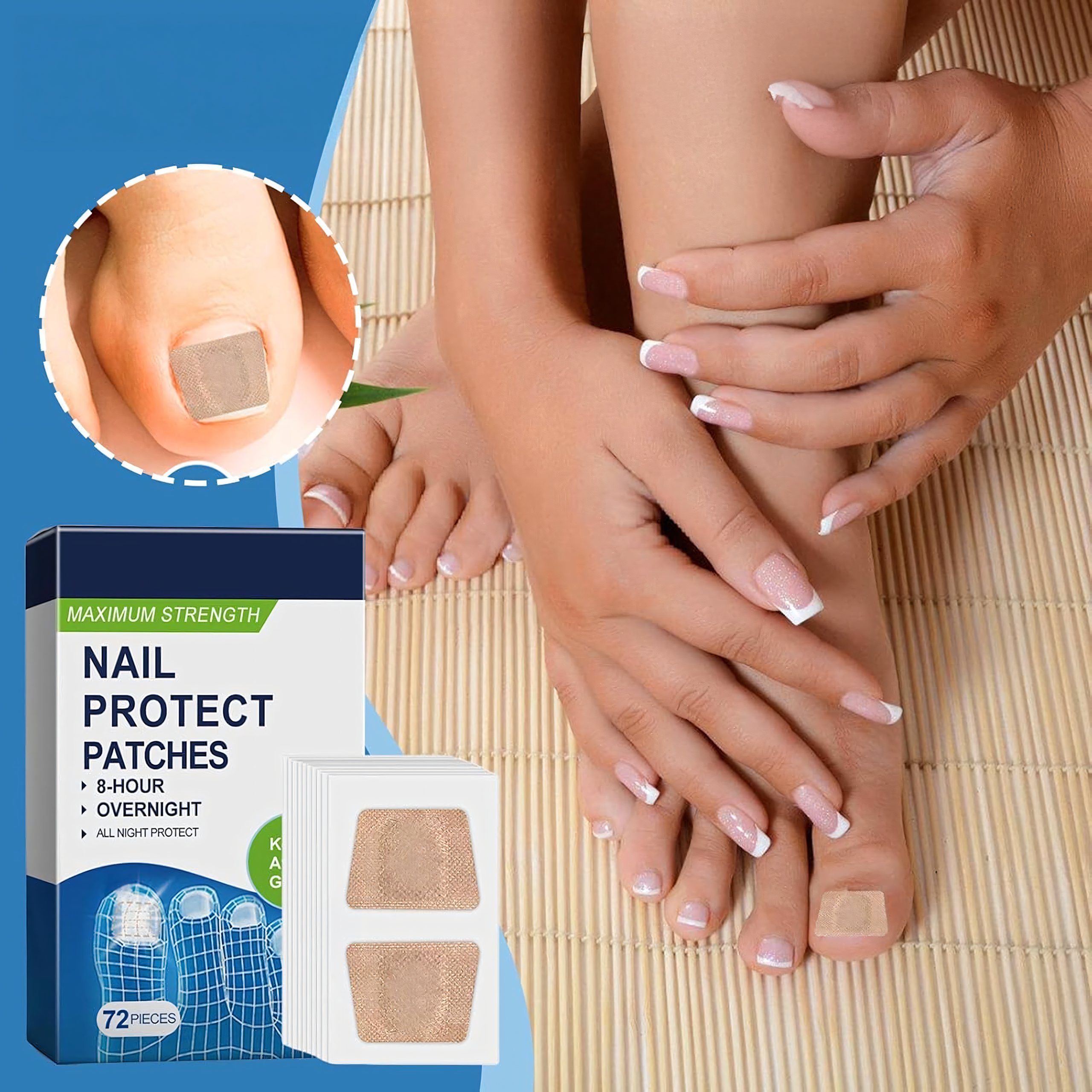 Plastry Naklejki Przeciw Grzybicy Paznokci na Grzybicę do Pielegnacji 72szt - obrazek 3