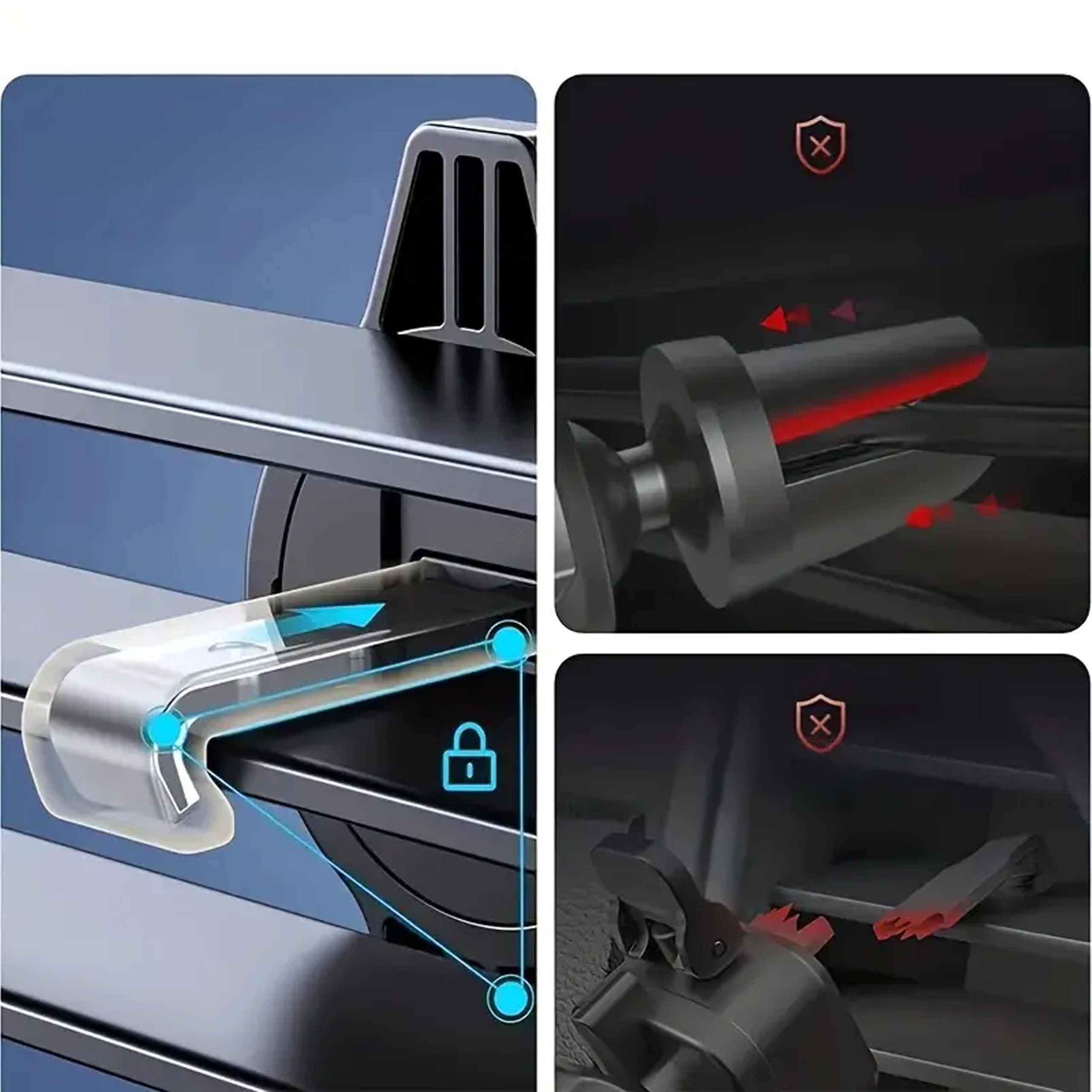 UCHWYT SAMOCHODOWY STABILNY DO KRATKI NA TELEFON KOKPIT SZYBE PEWNY ZESTAW - obrazek 6