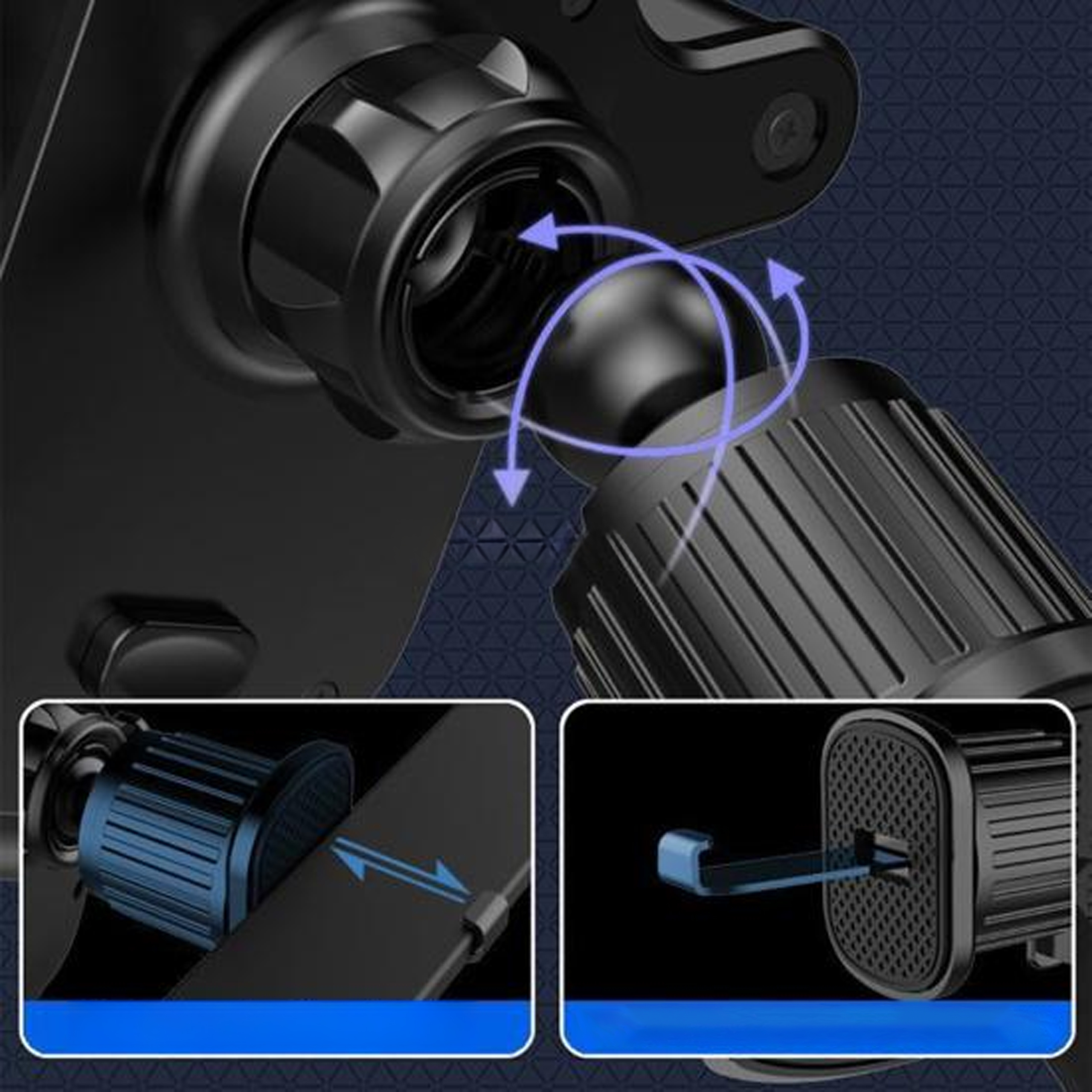 UCHWYT SAMOCHODOWY STABILNY DO KRATKI NA TELEFON KOKPIT SZYBE PEWNY ZESTAW - obrazek 8