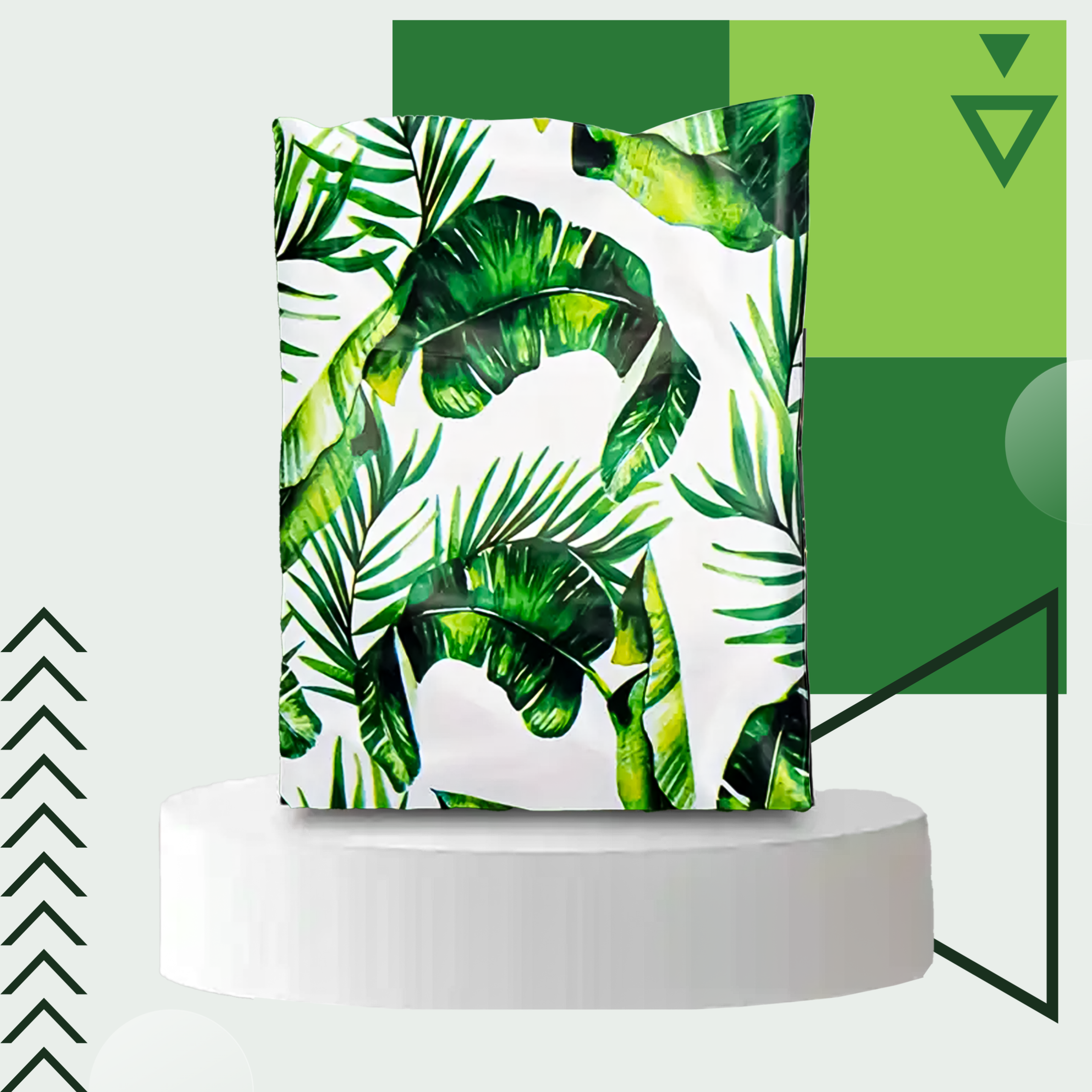 FOLIOPAKI KURIERSKIE MOCNE KOPERTY 255x370 ZIELONE LIŚCIE 50szt - obrazek 5