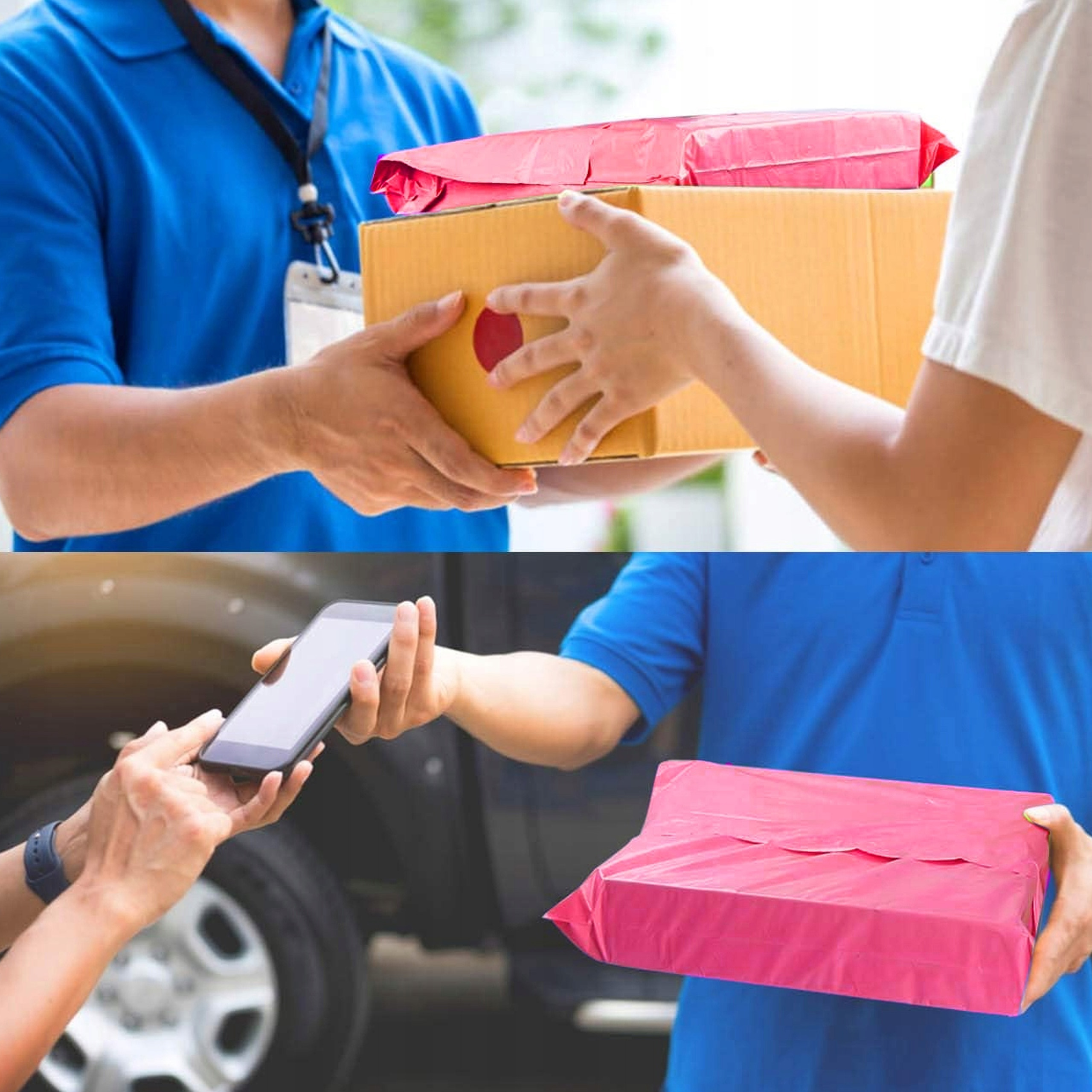 FOLIOPAKI KURIERSKIE KOPERTY RÓŻOWE CIEMNY RÓŻOWY FUKSJA 190x250 B5 50 szt - obrazek 5