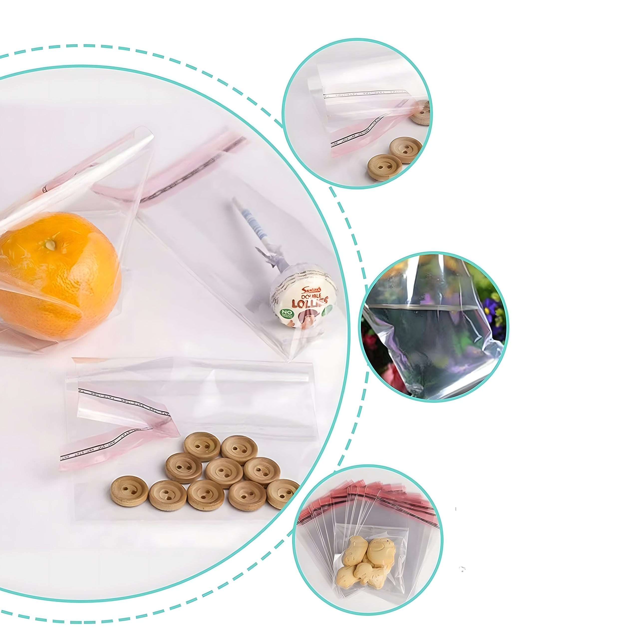 WORECZKI TOREBKI CELOFANOWE CELOFAN FOLIOWE BG OPP ZAKLEJANE 16x20 100 szt - obrazek 7