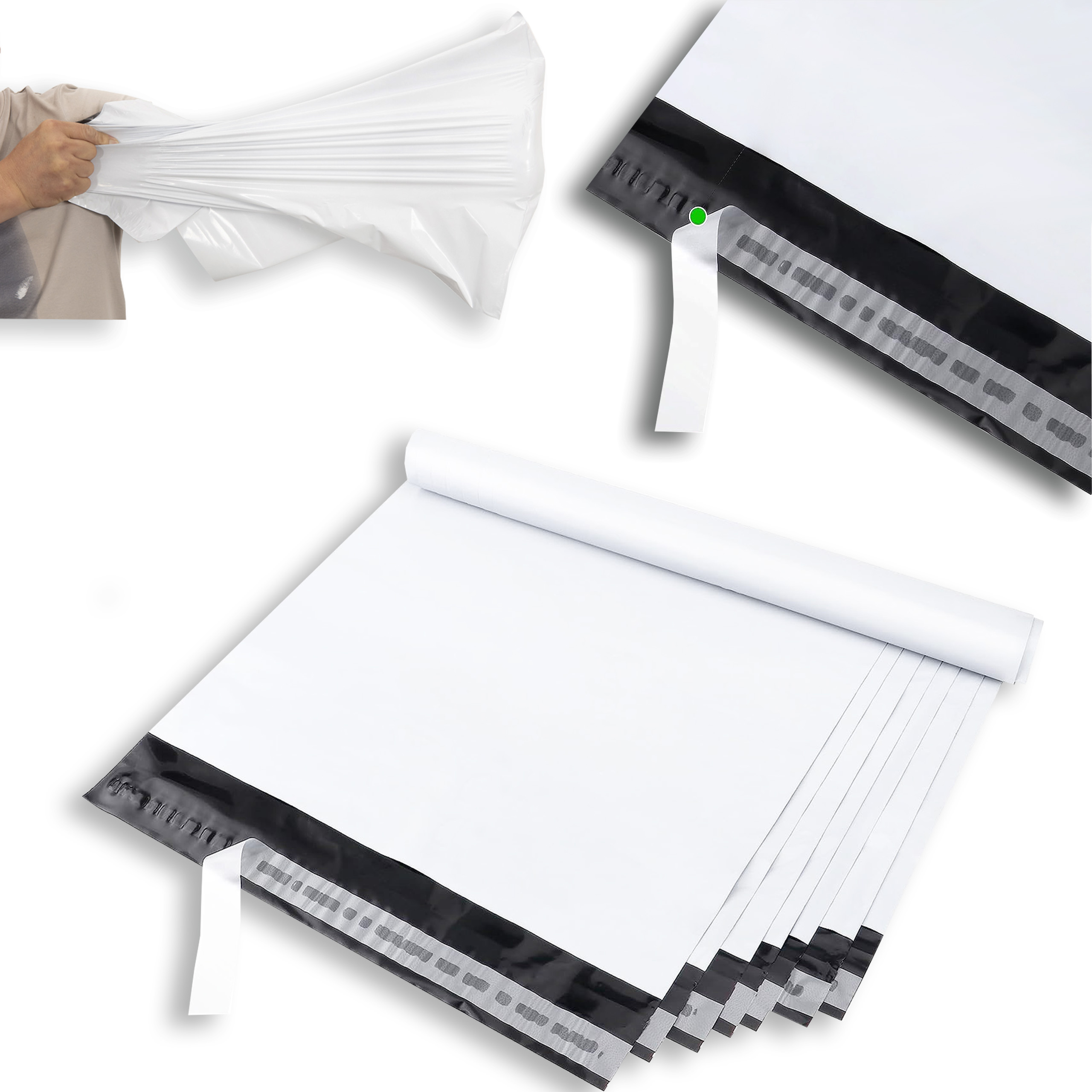 FOLIOPAKI KURIERSKIE BIAŁE B4 260X350 50 szt GRUBE - obrazek 3