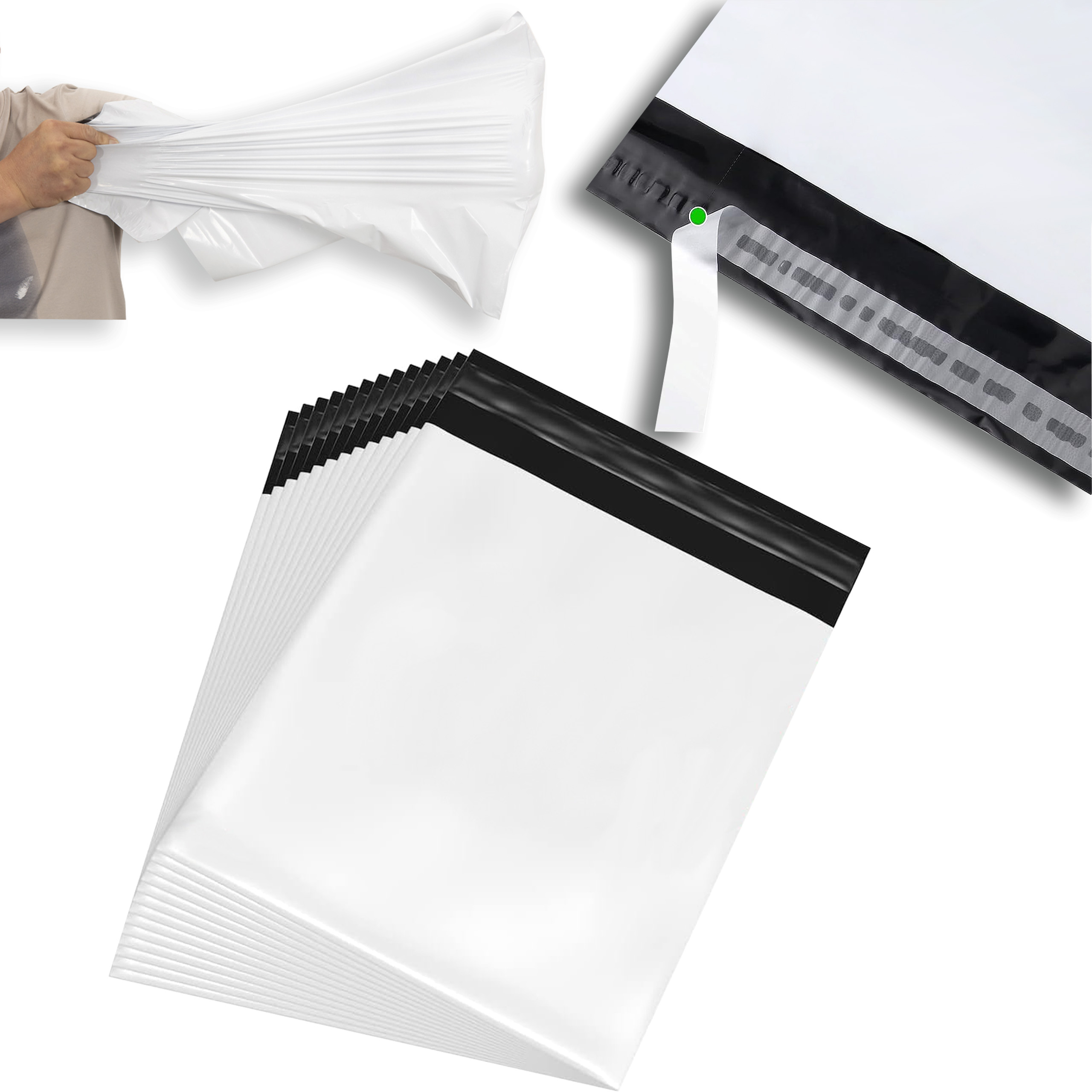 FOLIOPAKI KURIERSKIE BIAŁE B4 260X350 50 szt GRUBE - obrazek 4