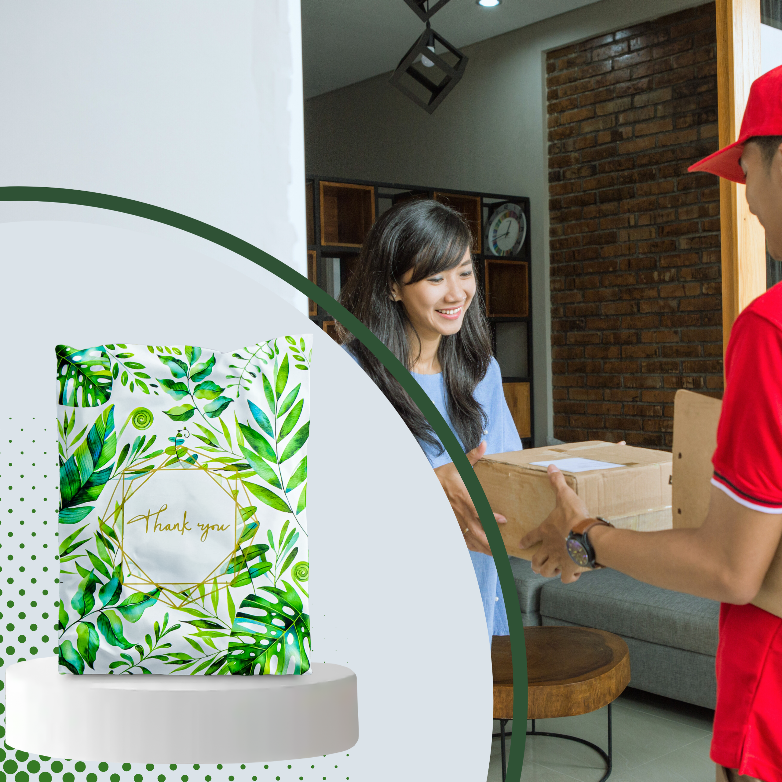 FOLIOPAKI KURIERSKIE MOCNE KOPERTY FOLIOWE 255x370 THANK YOU 50szt - obrazek 8