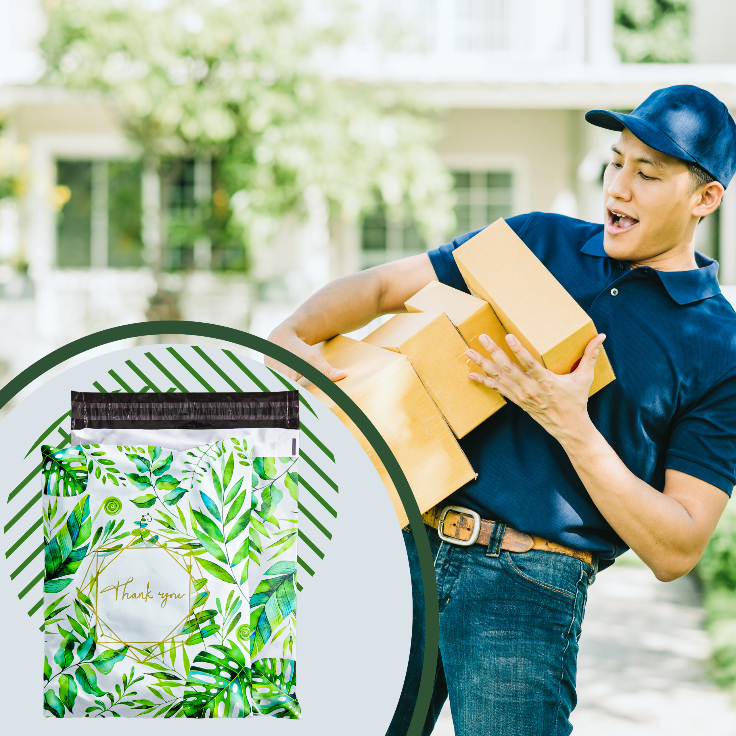 FOLIOPAKI KURIERSKIE MOCNE KOPERTY FOLIOWE 255x370 THANK YOU 50szt - obrazek 10