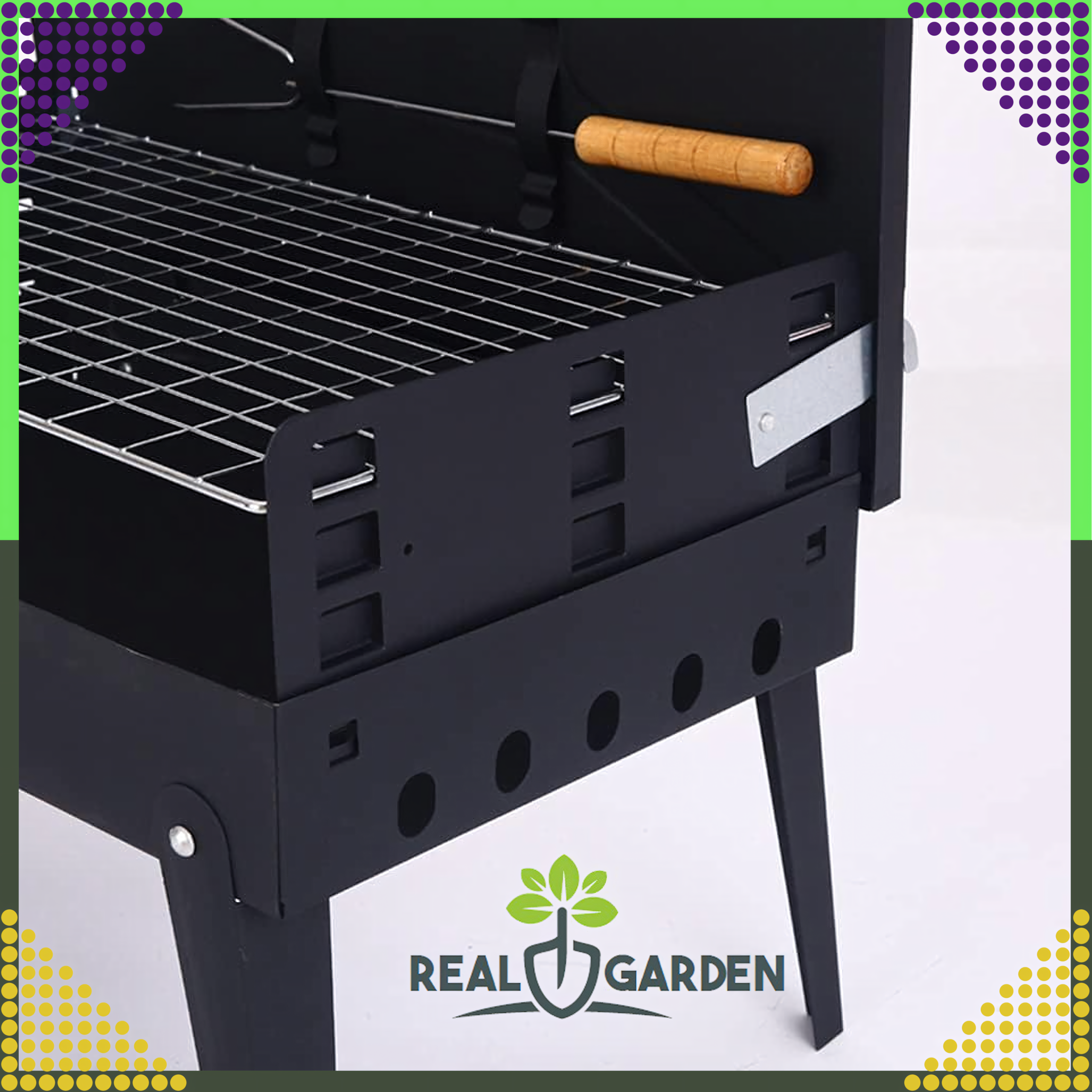 Grill Ogrodowy Turystyczny Składany Przenośny Walizka Kemping + Sztućce - obrazek 6