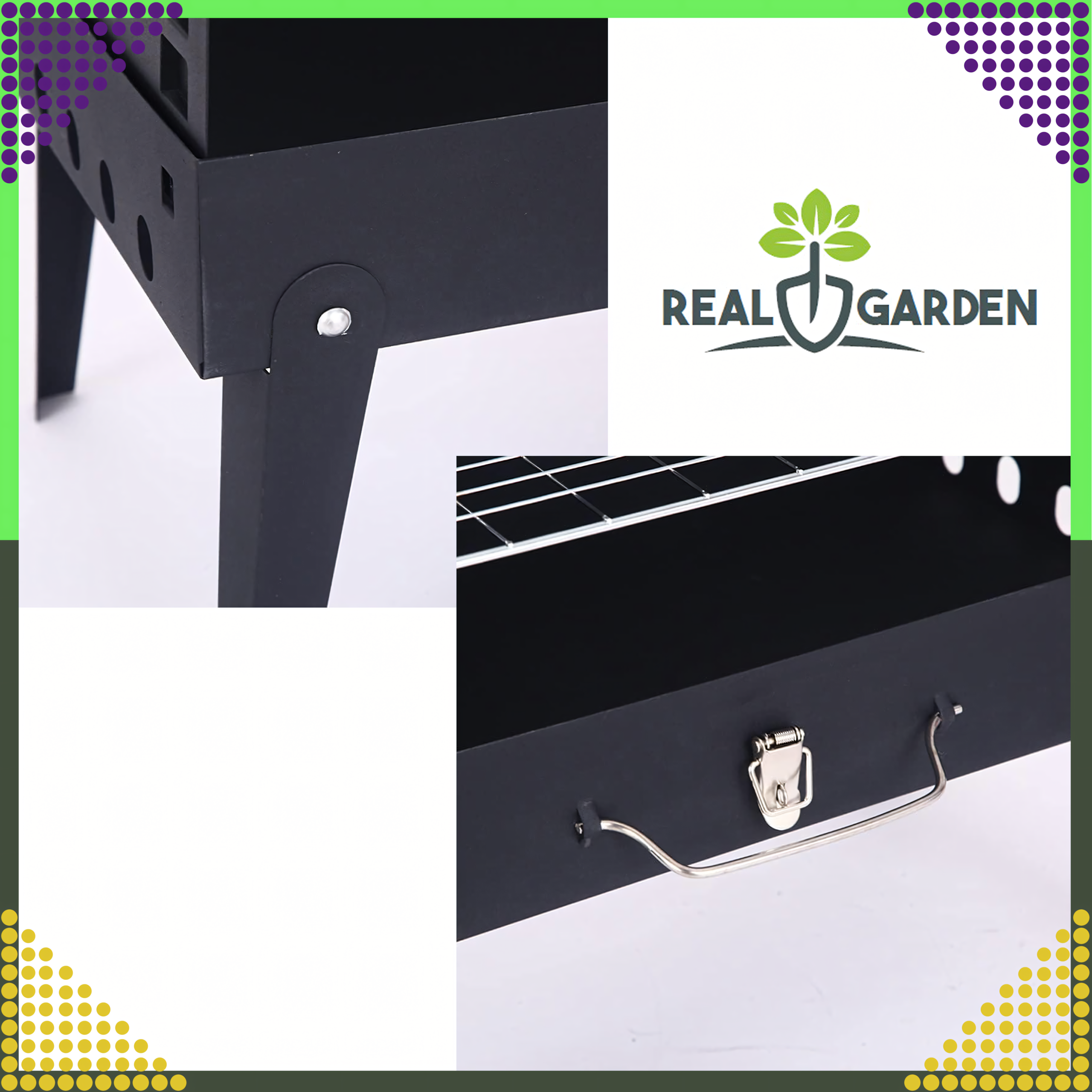 Grill Ogrodowy Turystyczny Składany Przenośny Walizka Kemping + Sztućce - obrazek 9