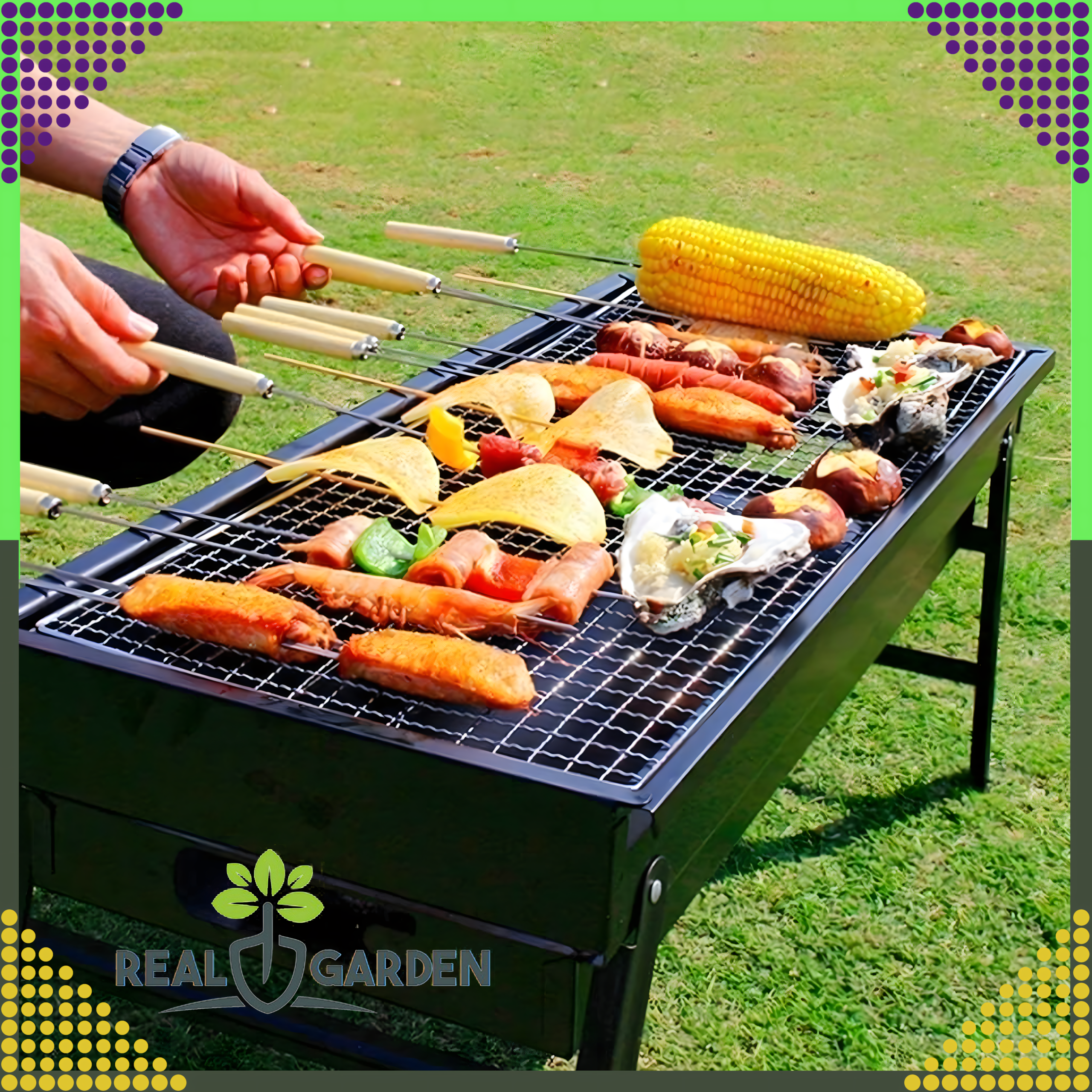 Grill Węglowy Turystyczny Składany Przenośny Ogrodowy Duży Kemping Solidny - obrazek 4