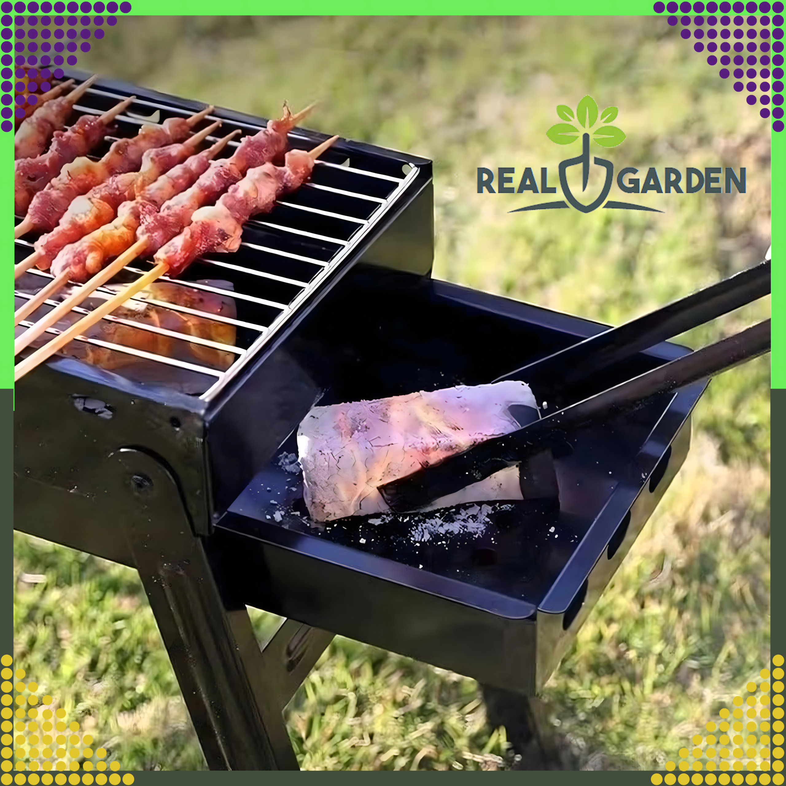 Grill Węglowy Turystyczny Składany Przenośny Ogrodowy Duży Kemping Solidny - obrazek 6