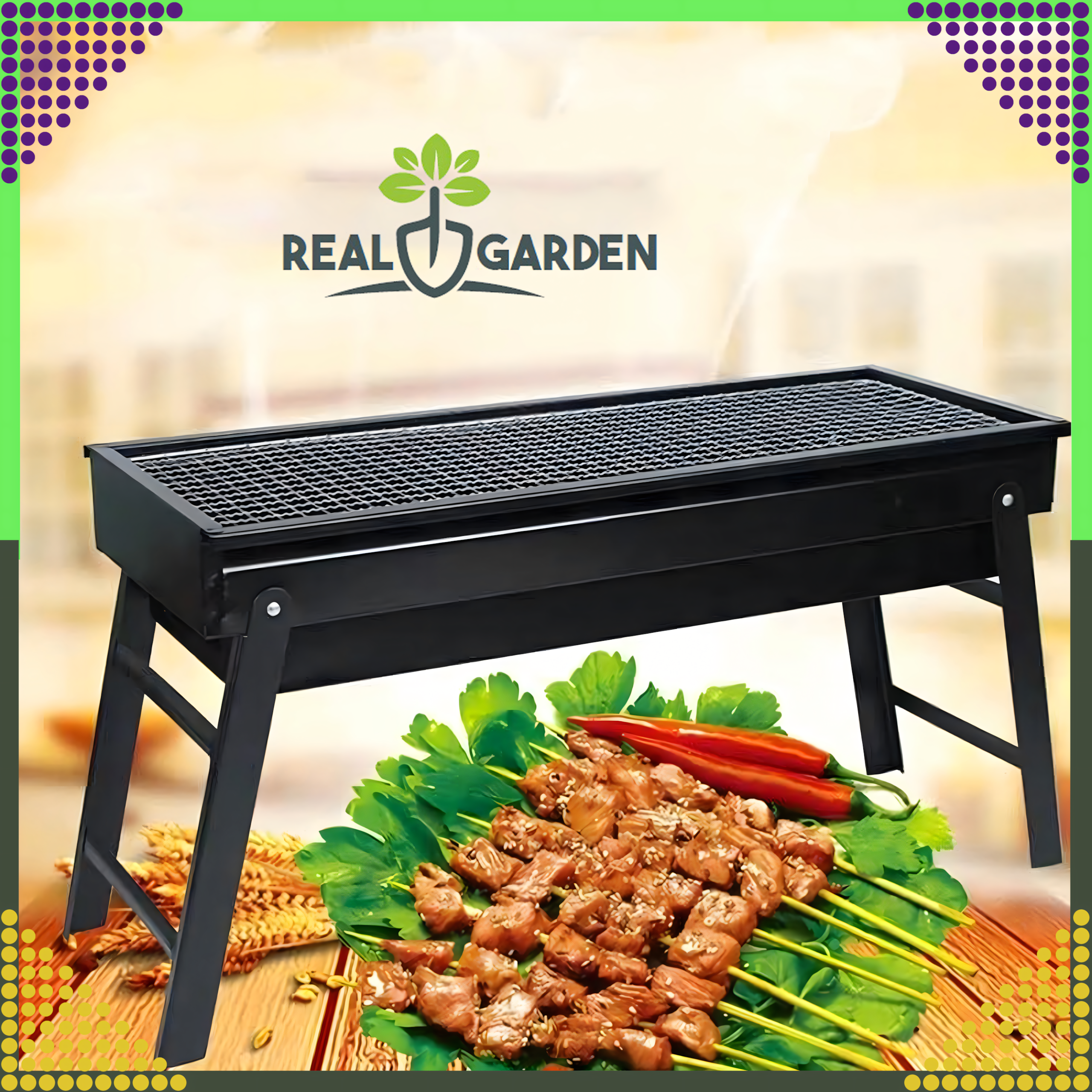 Grill Węglowy Turystyczny Składany Przenośny Ogrodowy Duży Kemping Solidny - obrazek 7