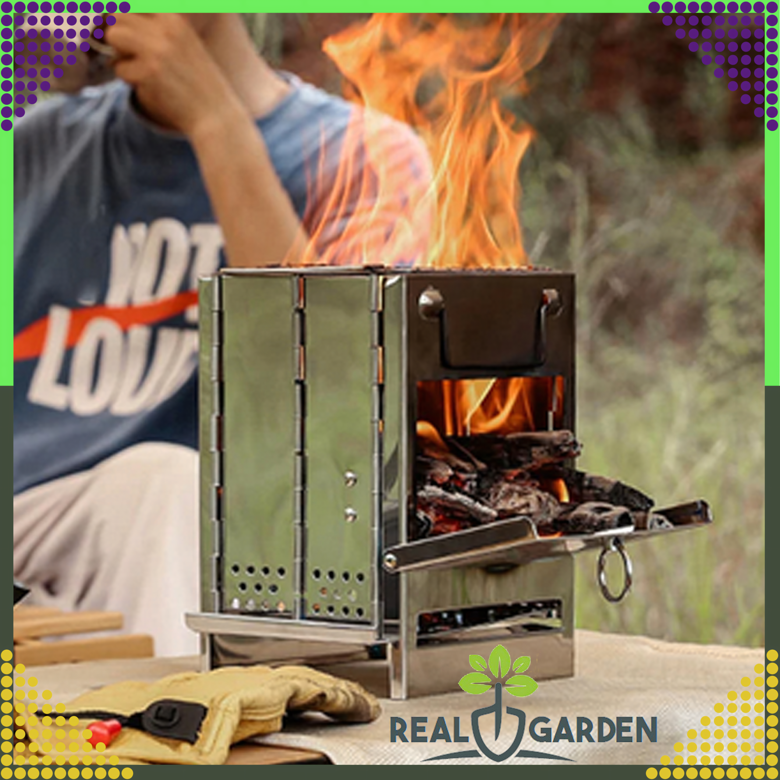 Kuchenka Survivalowa Piec Rakietowy Turystyczny Ogrodowy Przenośny Składany - obrazek 10