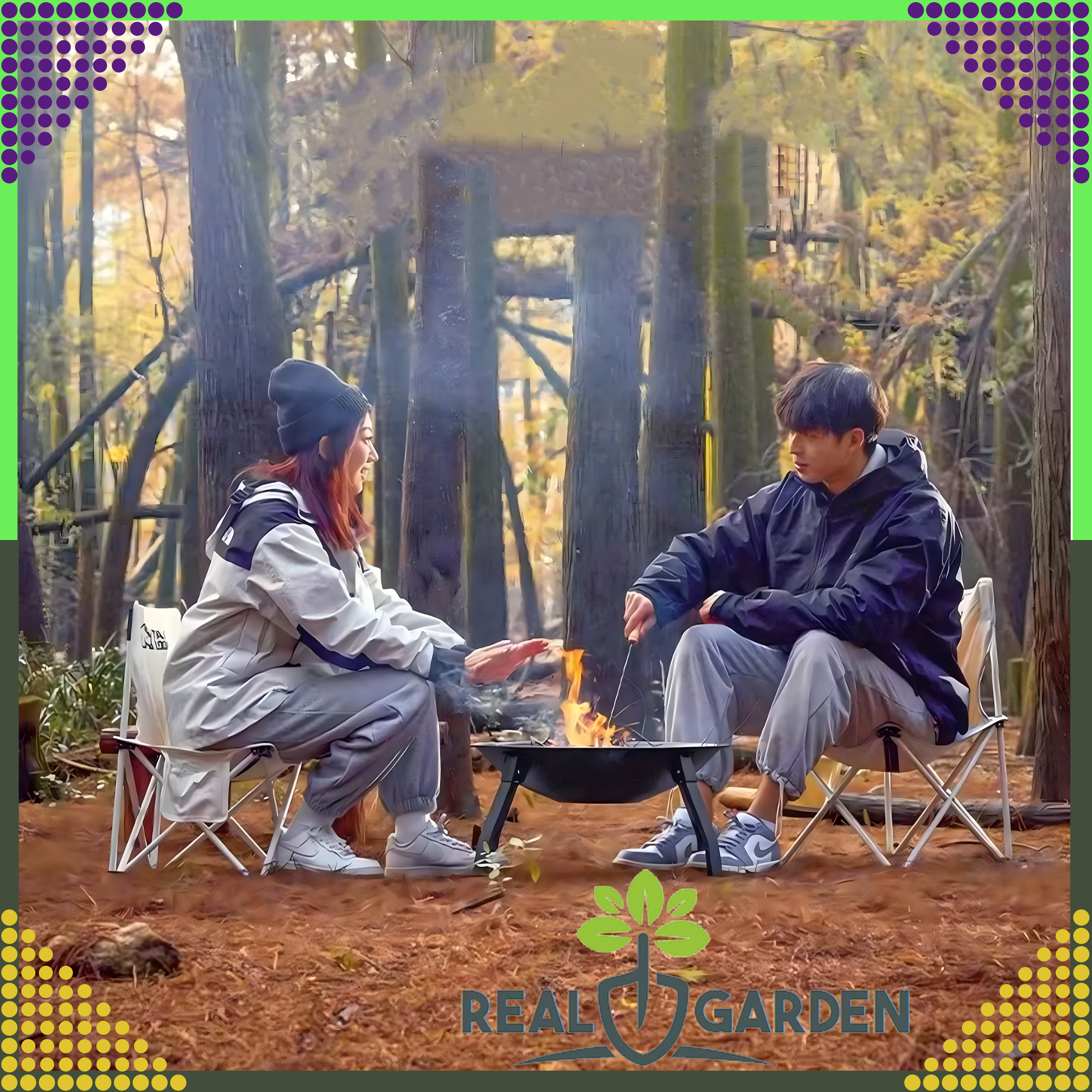 Palenisko Ogrodowe do Ogniska Brilla Kociołka Stalowe Czarne Duże 55 cm - obrazek 8