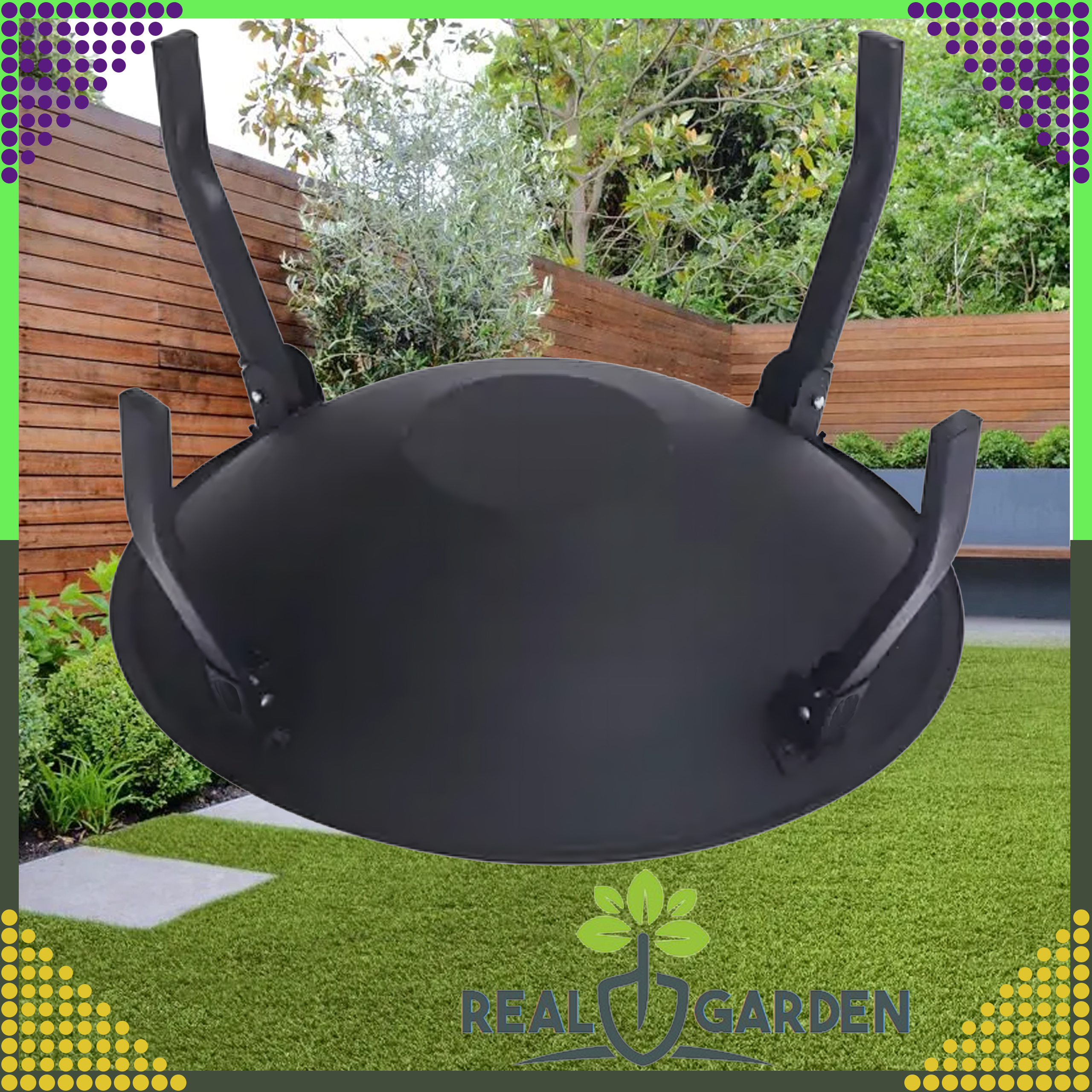 Palenisko Ogrodowe do Ogniska Brilla Kociołka Stalowe Czarne Duże 55 cm - obrazek 9