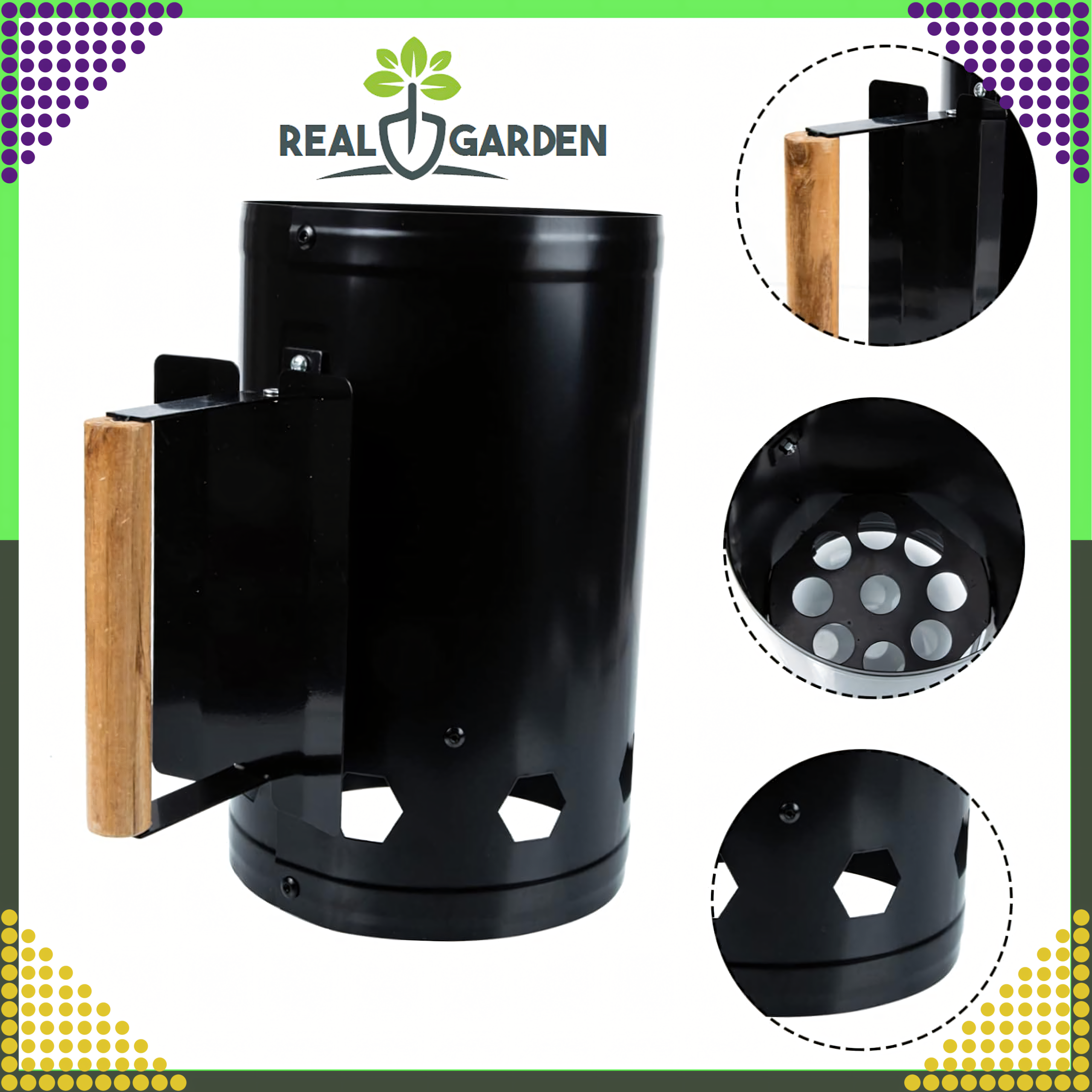 Komin do Rozpalania Grilla Pieca Ogniska Zapalarka Węgla Brykietu Duży - obrazek 4