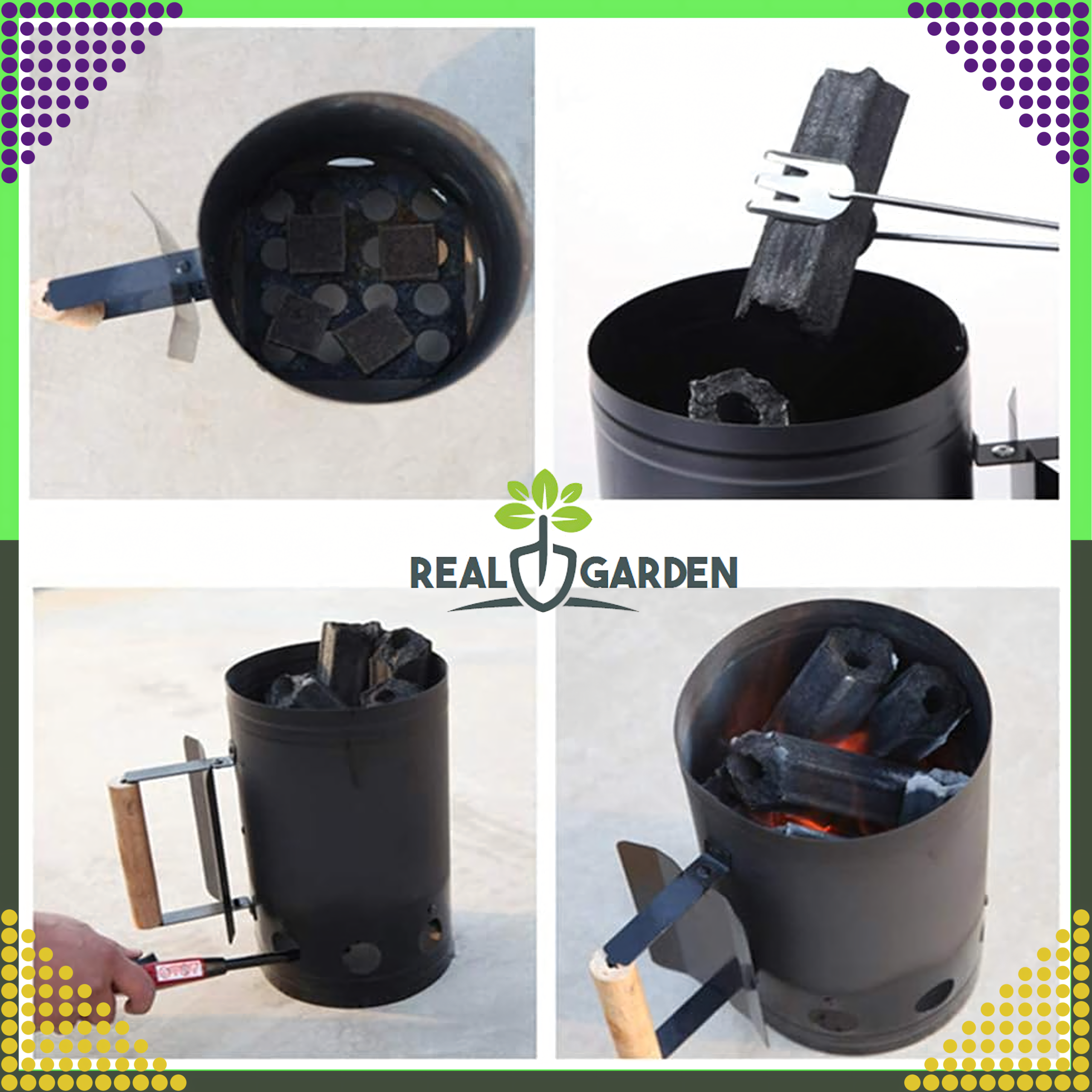 Komin do Rozpalania Grilla Pieca Ogniska Zapalarka Węgla Brykietu Duży - obrazek 5