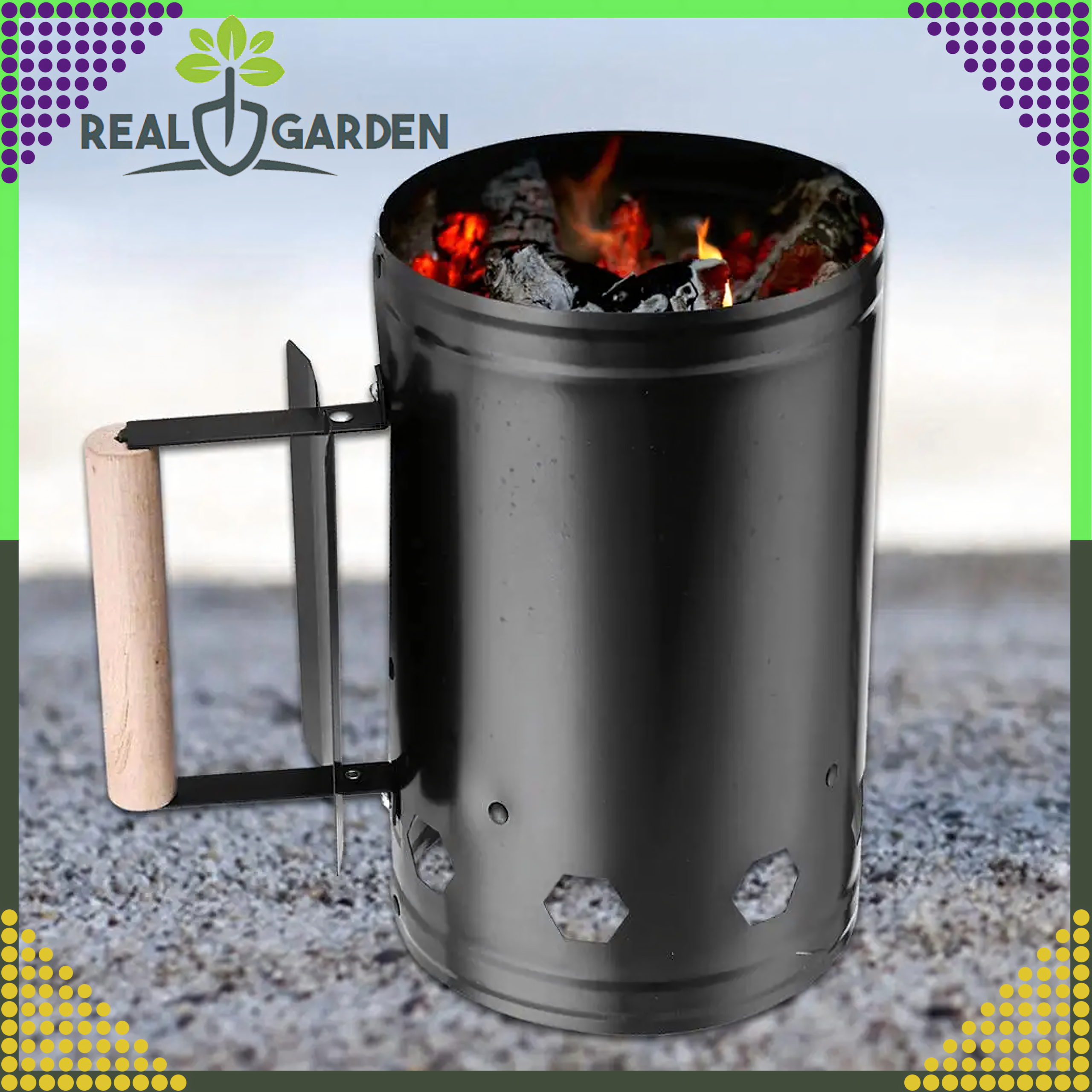 Komin do Rozpalania Grilla Pieca Ogniska Zapalarka Węgla Brykietu Duży - obrazek 9