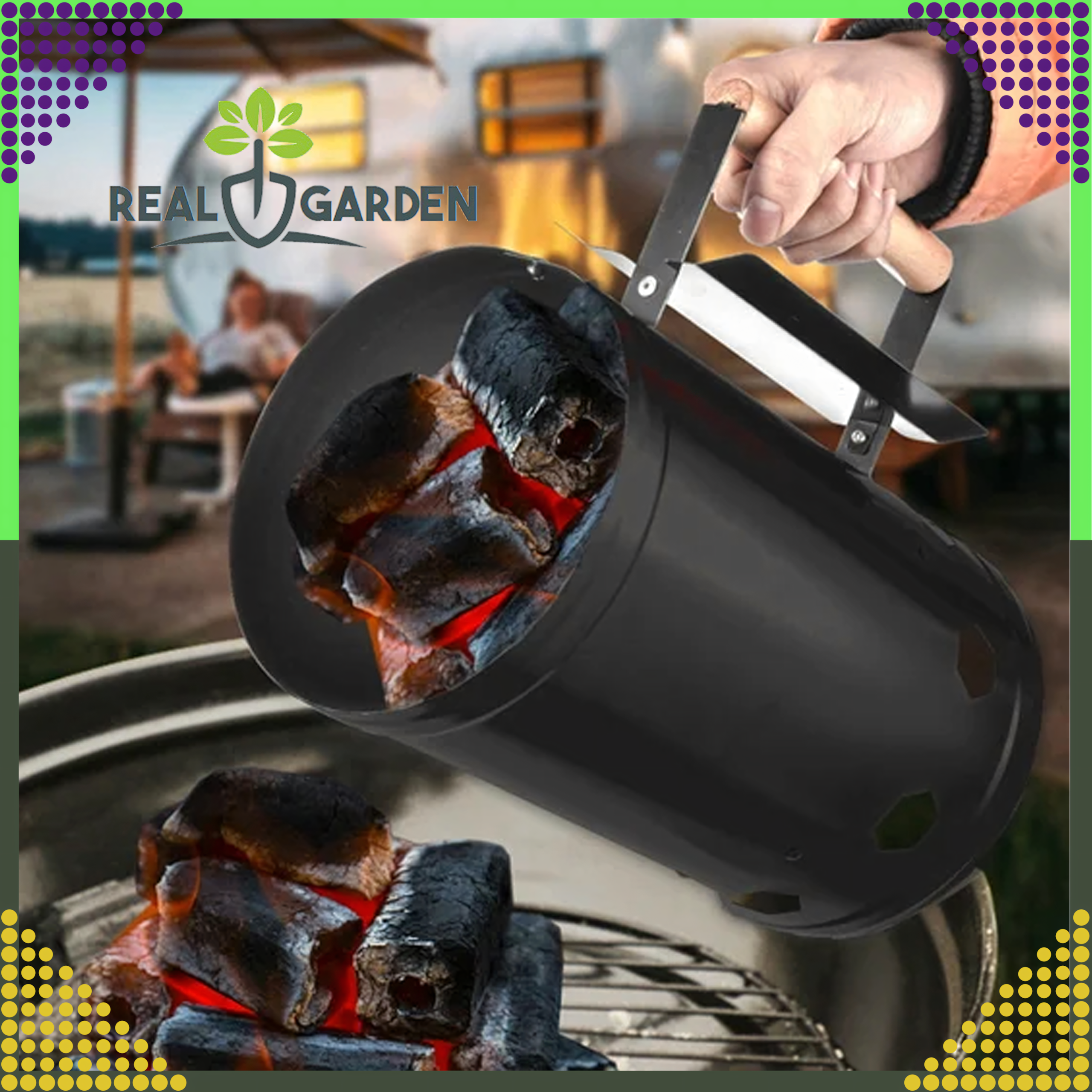 Komin do Rozpalania Grilla Pieca Ogniska Zapalarka Węgla Brykietu Duży - obrazek 11