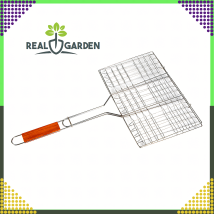Ruszt Składany do Grillowania Pieczenia Zamykany Kratka Metalowy 34×58 cm
