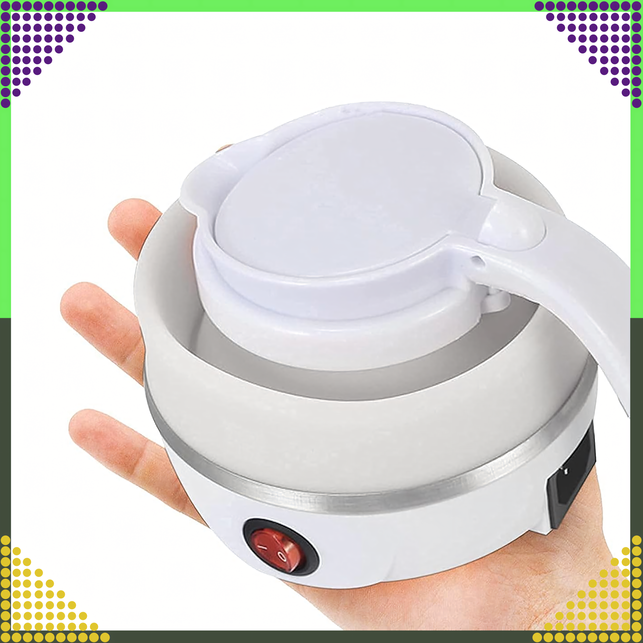 Czajnik Turystyczny Elektryczny 600ml 600W Składany Podróżny Przenośny - obrazek 4