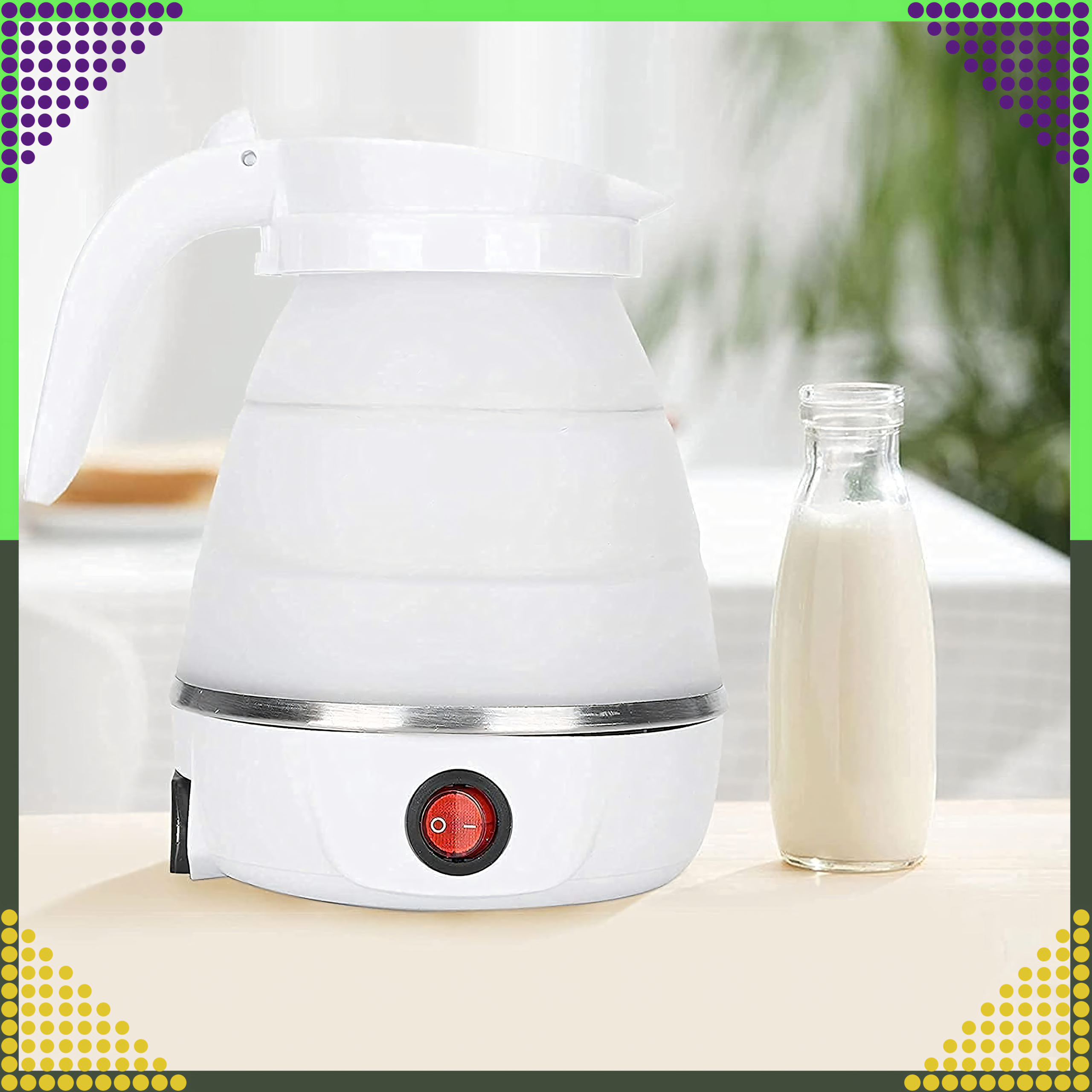 Czajnik Turystyczny Elektryczny 600ml 600W Składany Podróżny Przenośny - obrazek 5