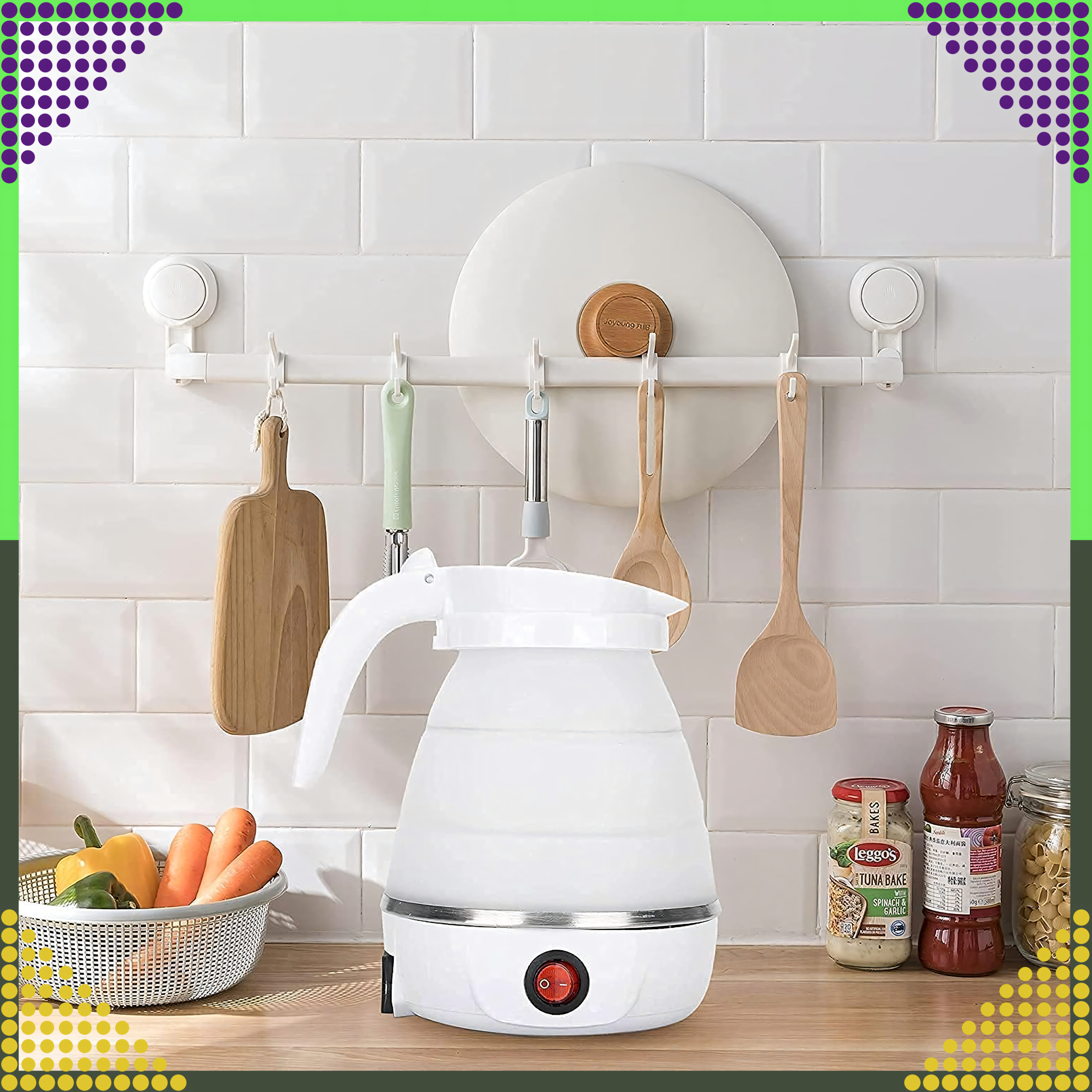 Czajnik Turystyczny Elektryczny 600ml 600W Składany Podróżny Przenośny - obrazek 6