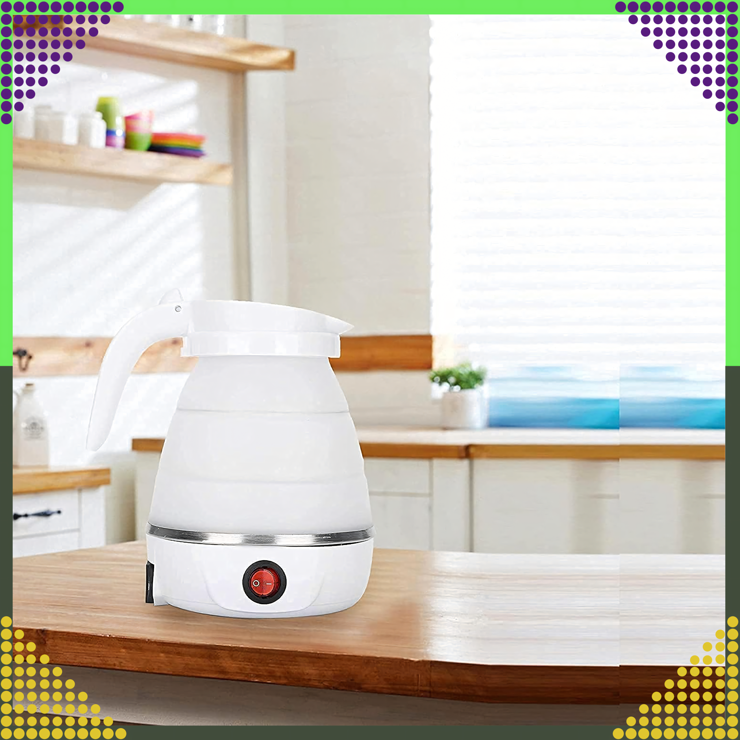 Czajnik Turystyczny Elektryczny 600ml 600W Składany Podróżny Przenośny - obrazek 7