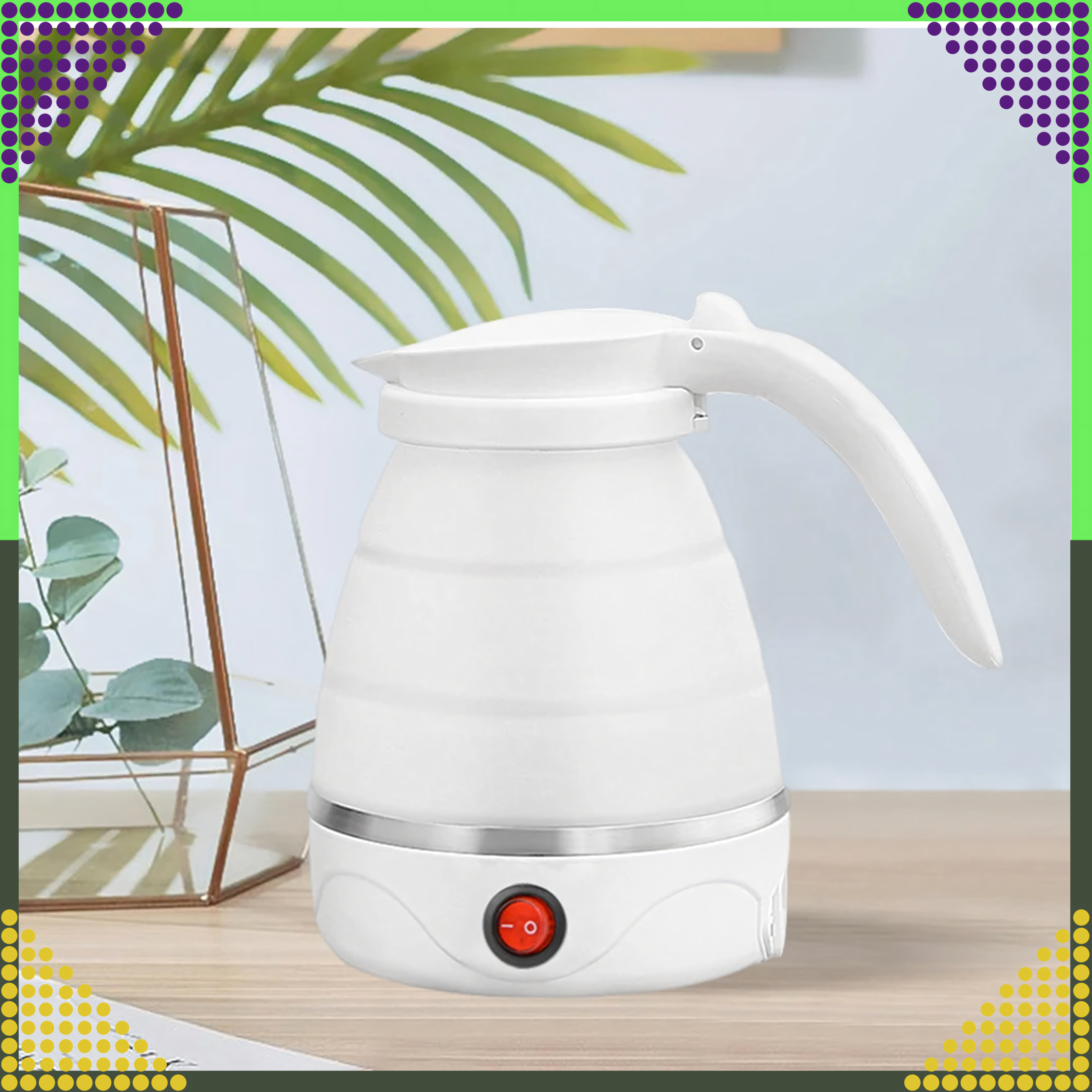 Czajnik Turystyczny Elektryczny 600ml 600W Składany Podróżny Przenośny - obrazek 9