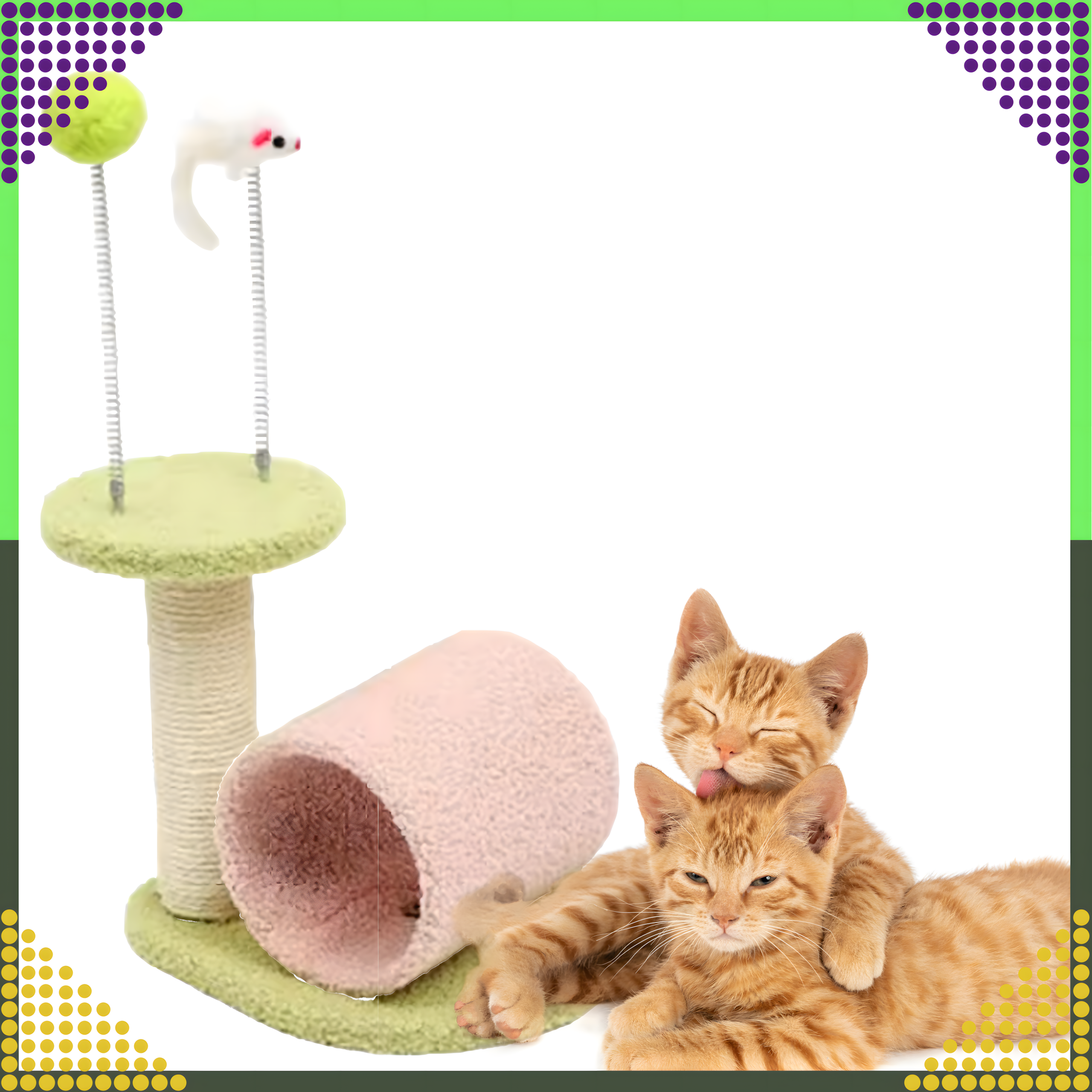 Drapak dla Kota Kotów Kociąt Tunel Legowisko Słupek do Drapania Zabawka - obrazek 11
