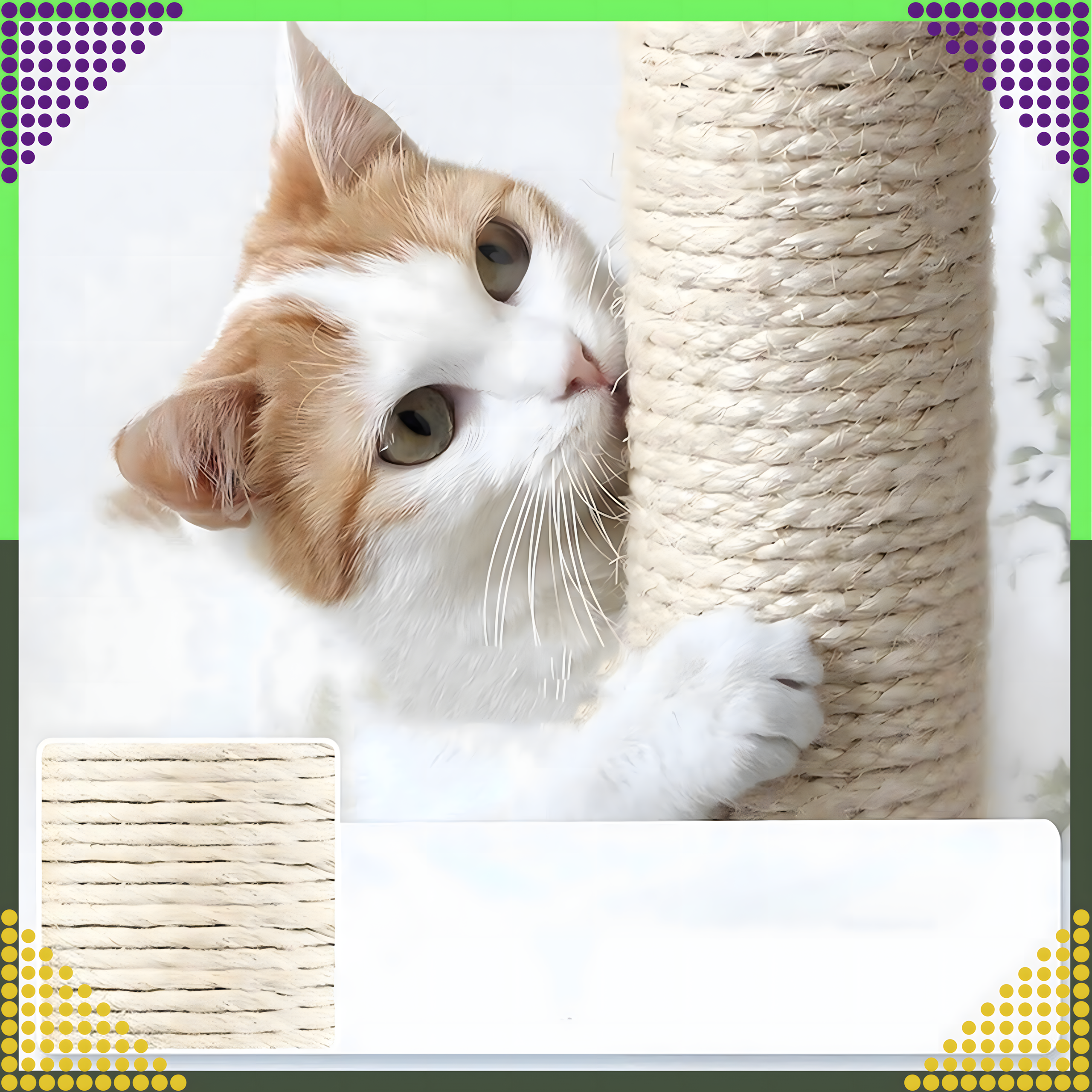 Drapak dla Kota Kotów Kociąt Legowisko Słupek do Drapania Zabawka Piłeczka - obrazek 5