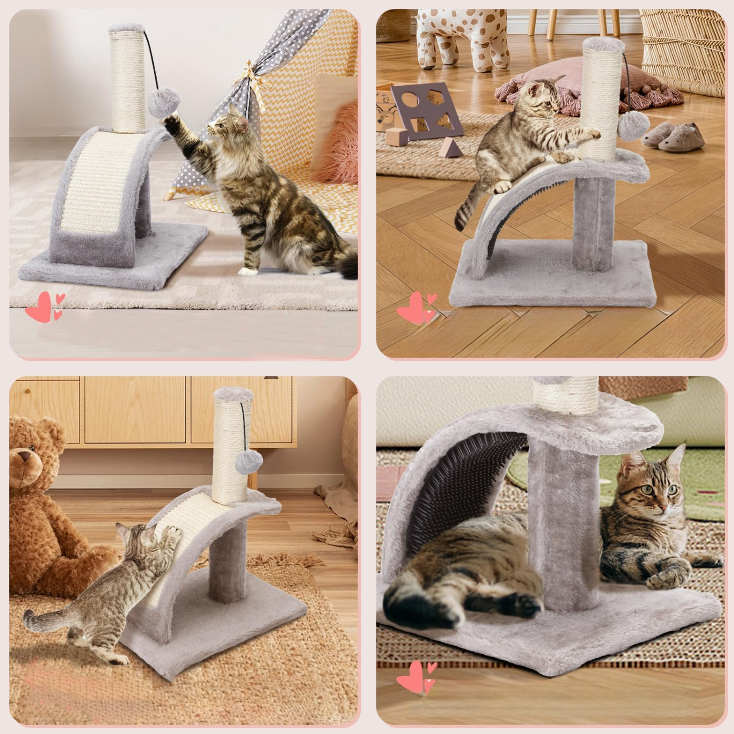 Drapak dla Kota Kotów Kociąt Legowisko Słupek do Drapania Zabawka Piłeczka - obrazek 8