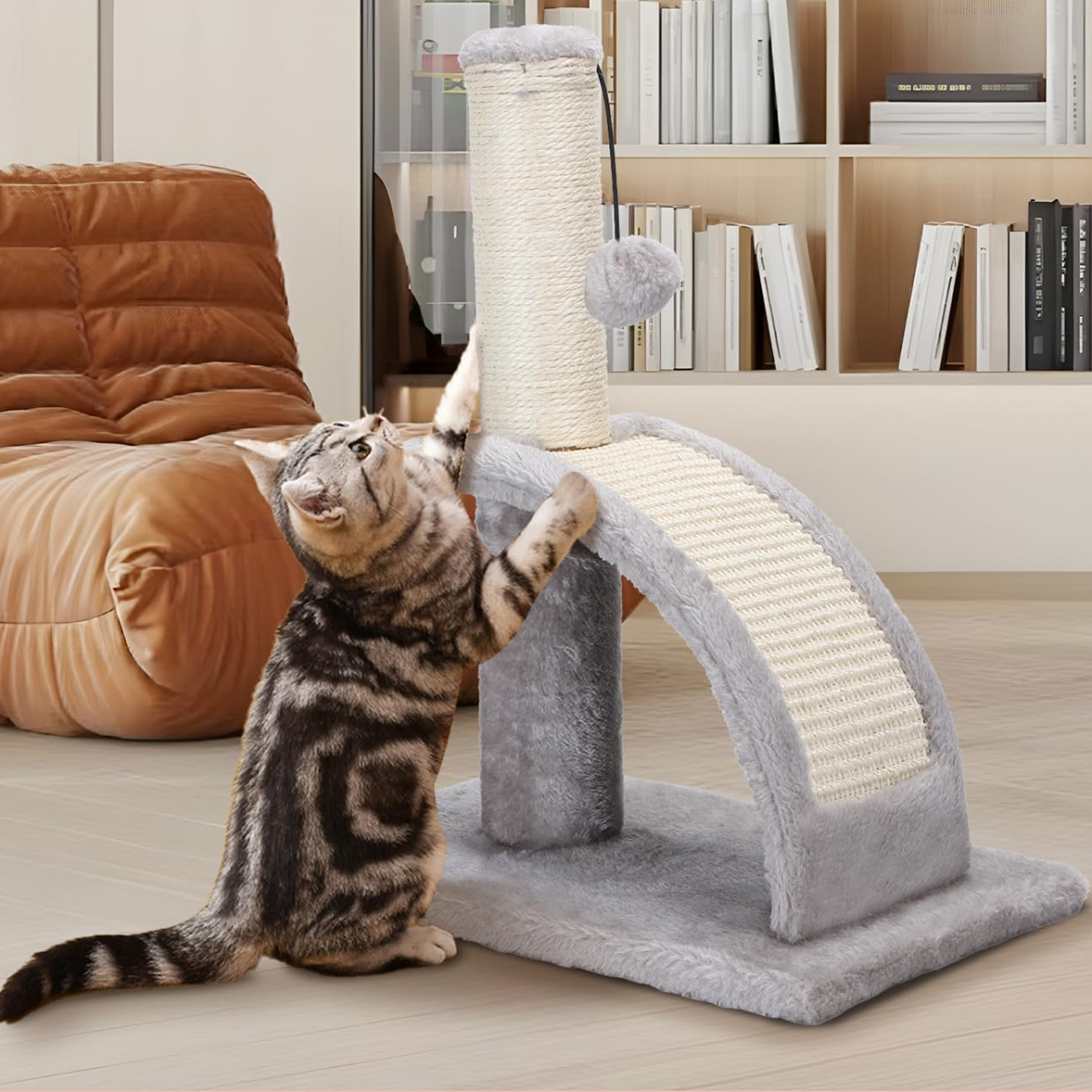 Drapak dla Kota Kotów Kociąt Legowisko Słupek do Drapania Zabawka Piłeczka - obrazek 10