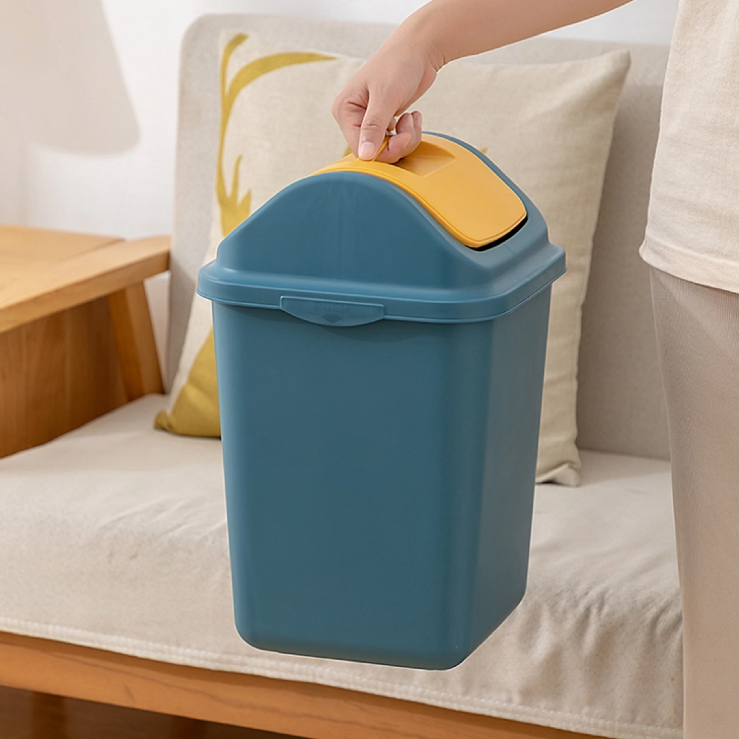 KOSZ POJEMNIK NA ŚMIECI ODPADY DO SEGREGACJI ODPADÓW PLASTIKOWY UCHYLNY - obrazek 6