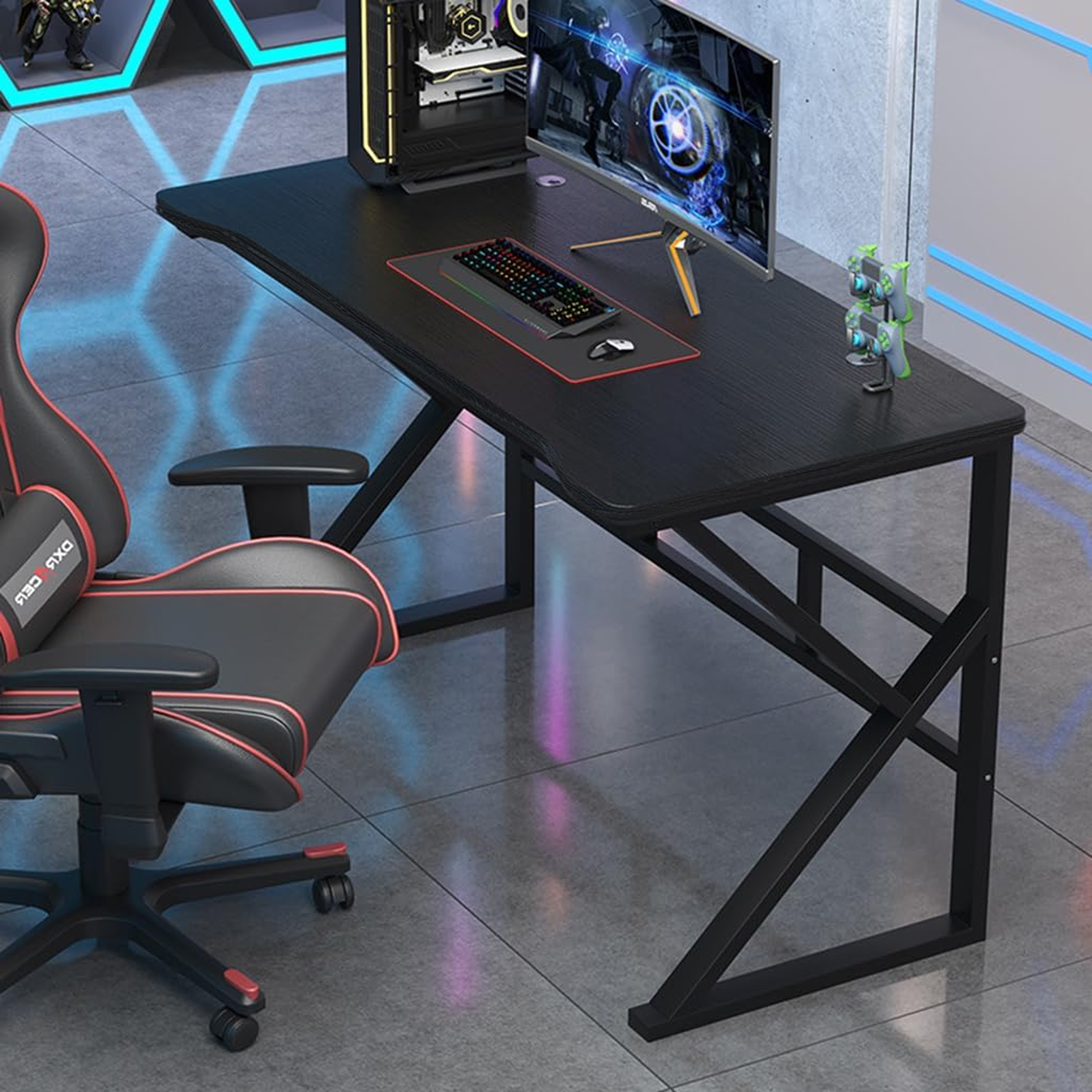 18 x Biurko Komputerowe Stół Gamingowy dla Gracza Komputerowe Duże Stabilne - obrazek 4