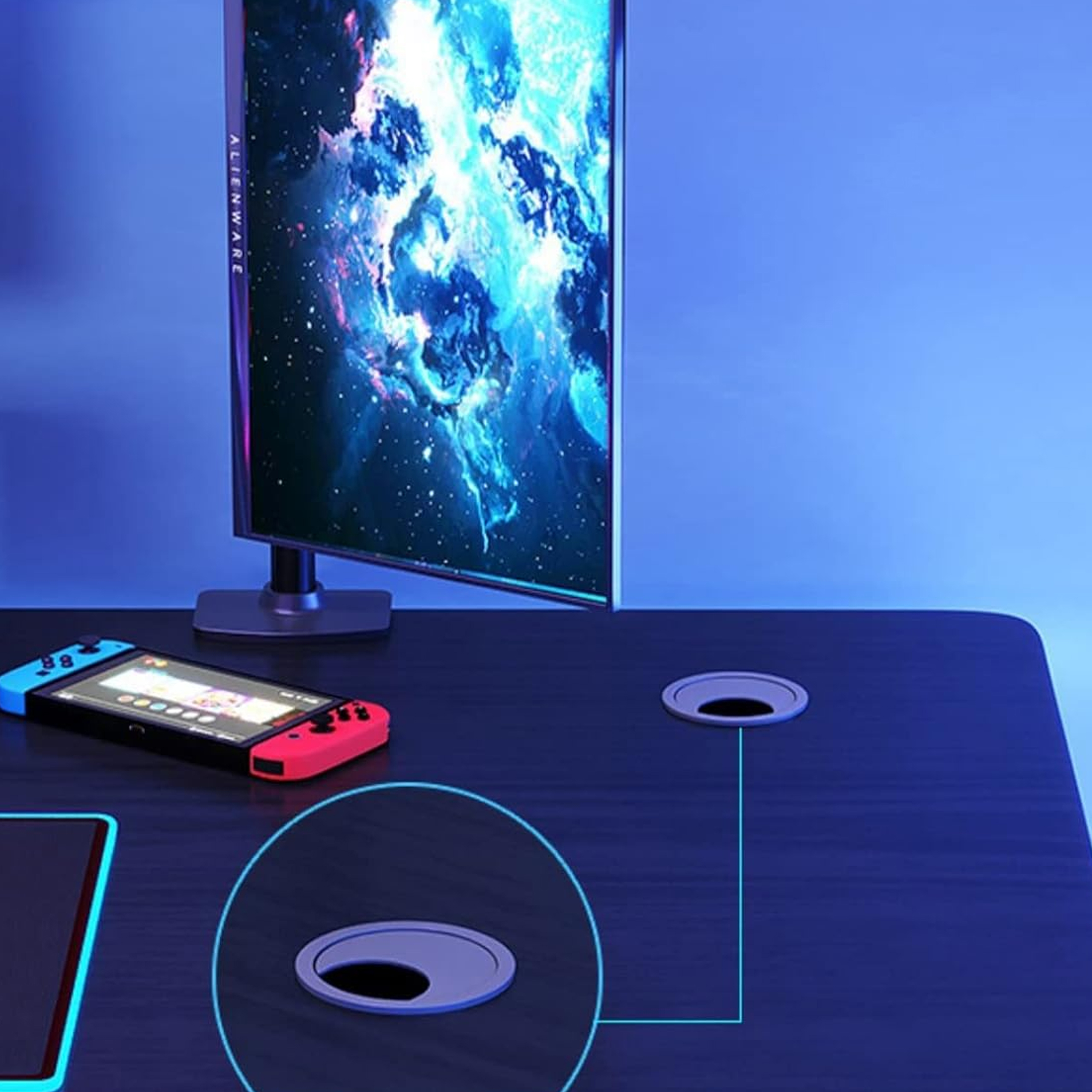 18 x Biurko Komputerowe Stół Gamingowy dla Gracza Komputerowe Duże Stabilne - obrazek 9