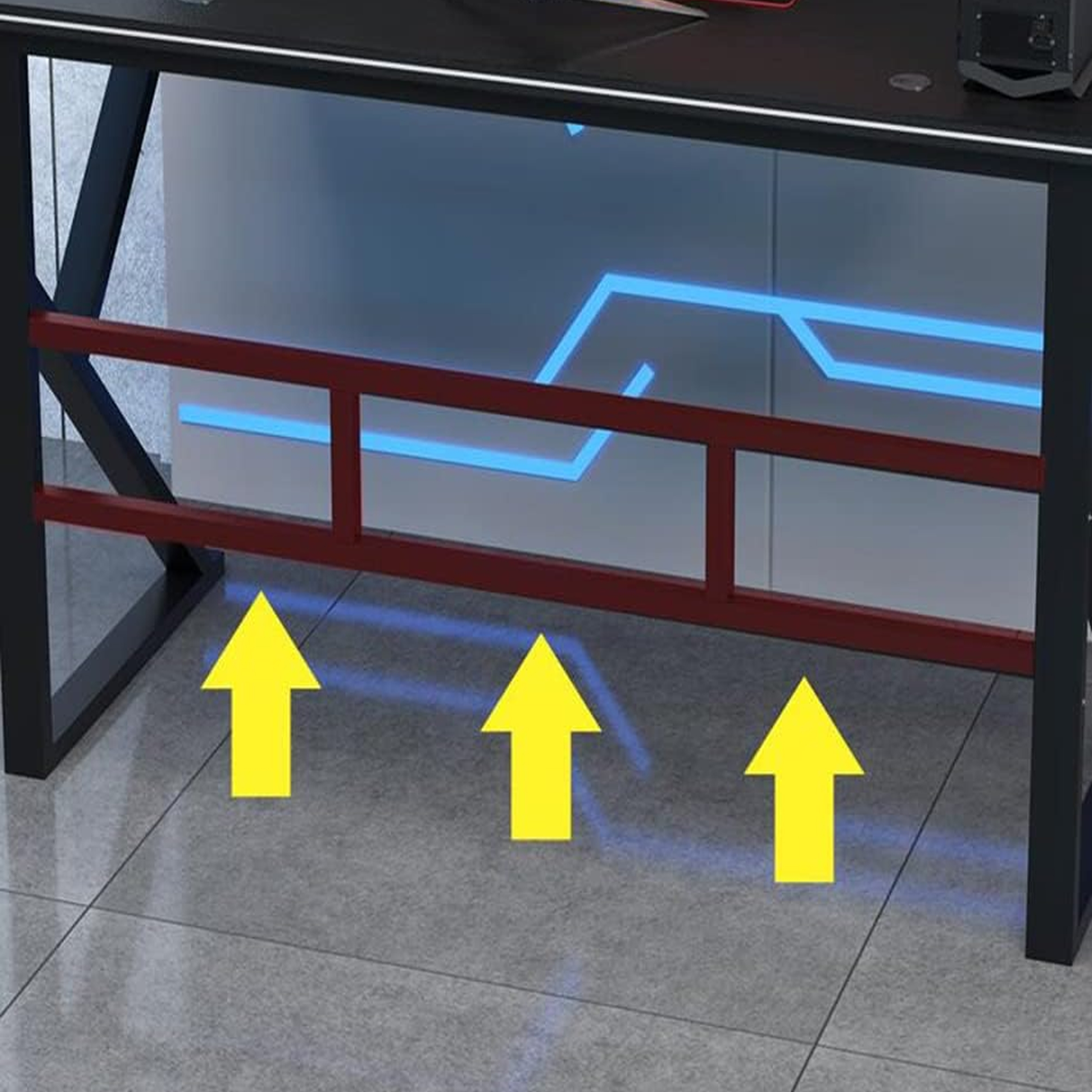 18 x Biurko Komputerowe Stół Gamingowy dla Gracza Komputerowe Duże Stabilne - obrazek 10