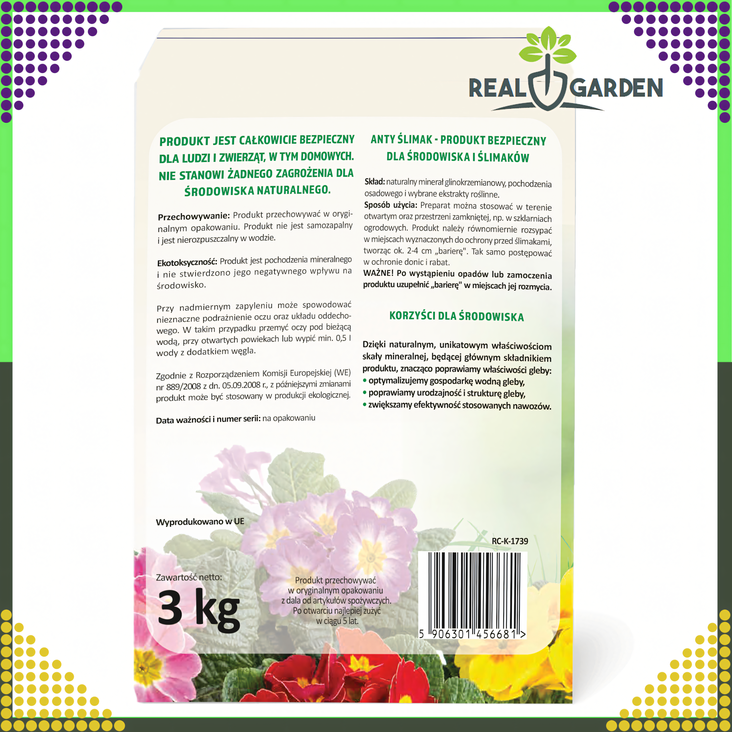 Środek Preparat Odstraszacz na Ślimaki Przeciwko Ślimakom 3 kg - obrazek 9