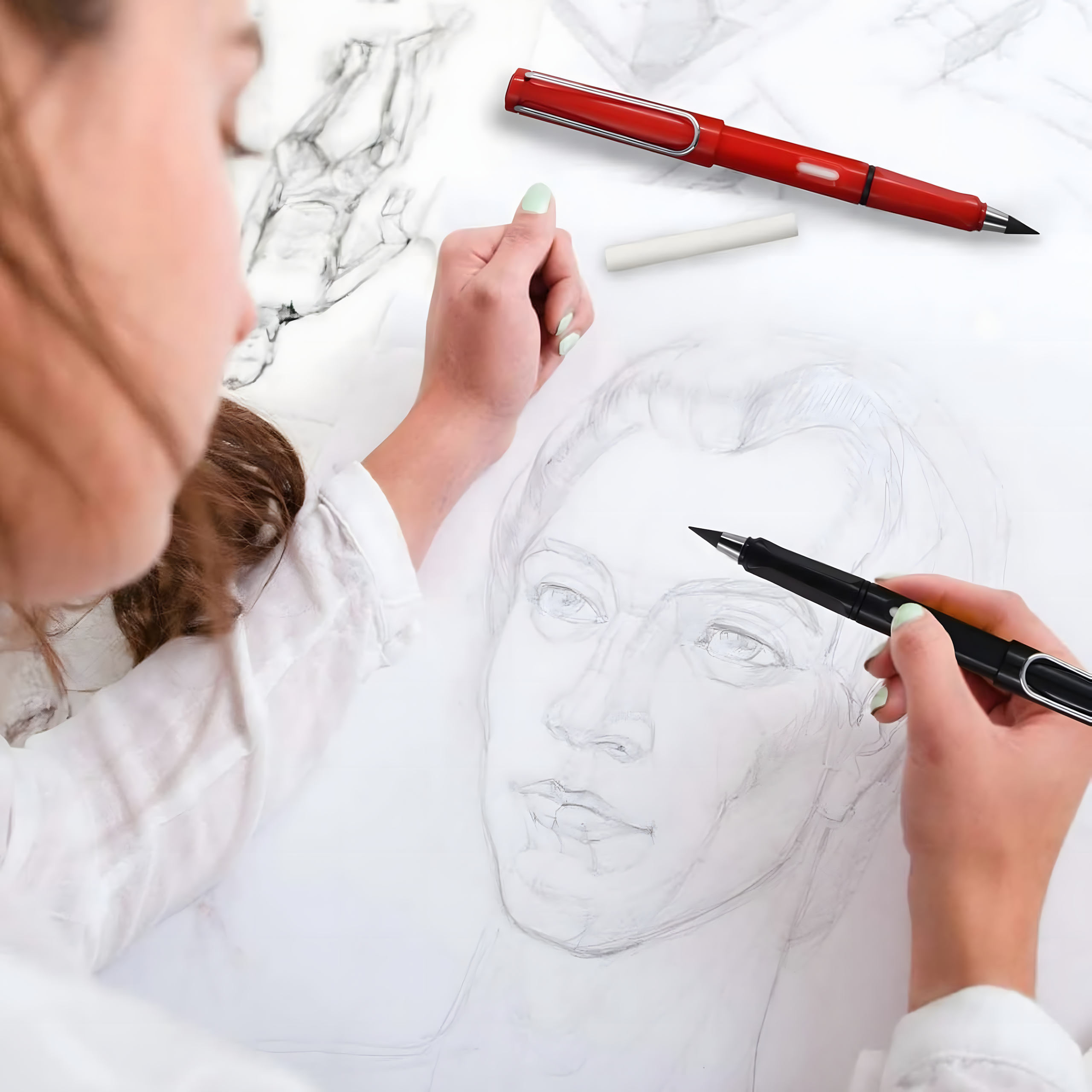 Ołówki Ołówek Wieczny Automatyczny z Gumką Magiczny Niekończący się 3 szt - obrazek 3