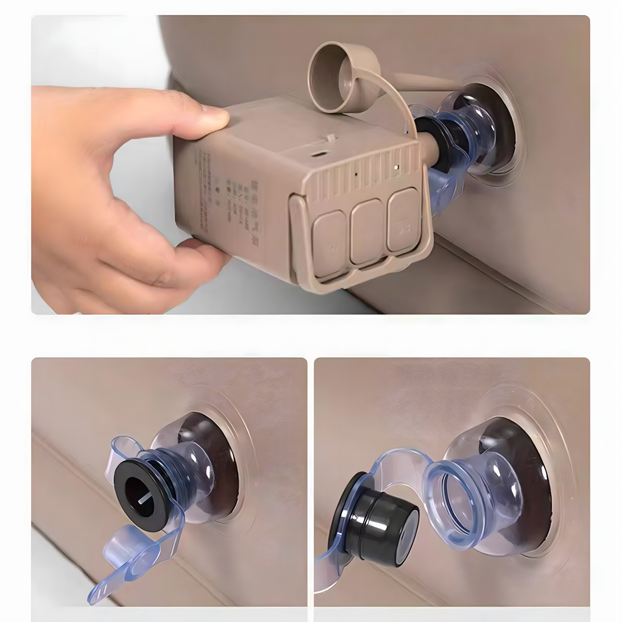 120x Materac Dmuchany Dwuosobowy Sofa Rozkładana Łóżko do Spania na Plażę Ryby - obrazek 10