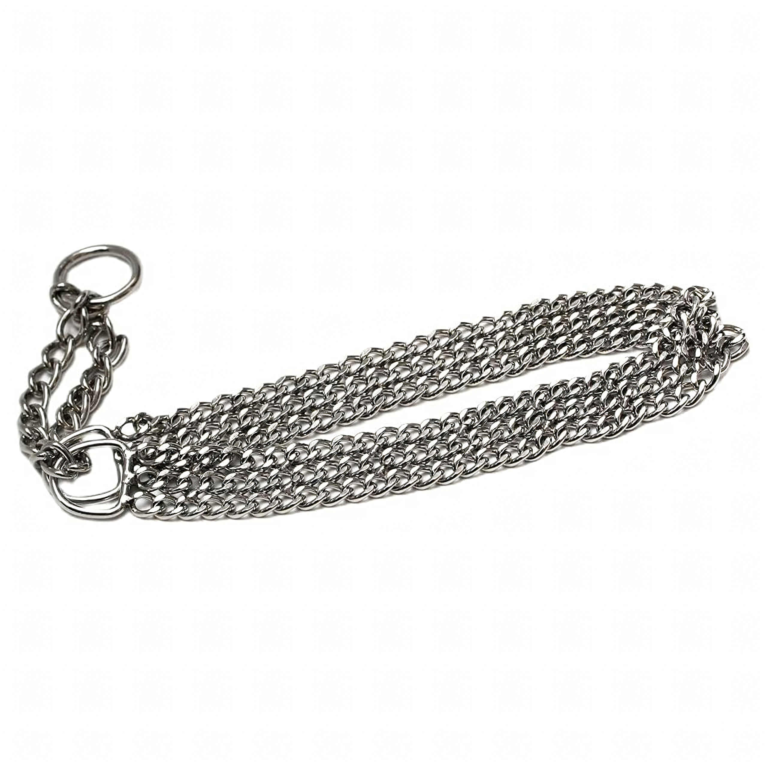 Mocna Obroża Zaciskowa Metalowa Łańcuszkowa 3 Rzędy dla Psa 45 cm Łańcuch - obrazek 4