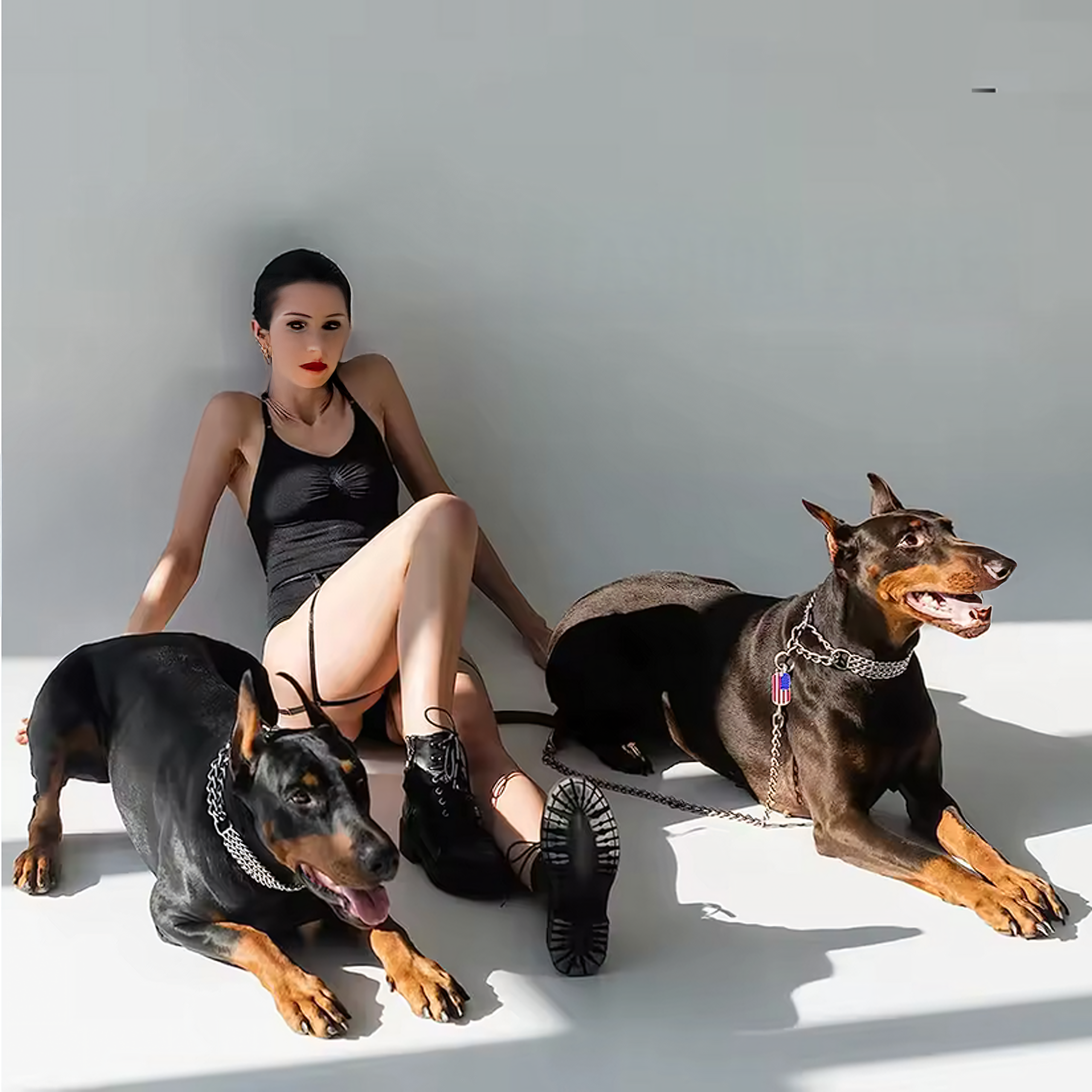 Mocna Obroża Zaciskowa Metalowa Łańcuszkowa 3 Rzędy dla Psa 45 cm Łańcuch - obrazek 9