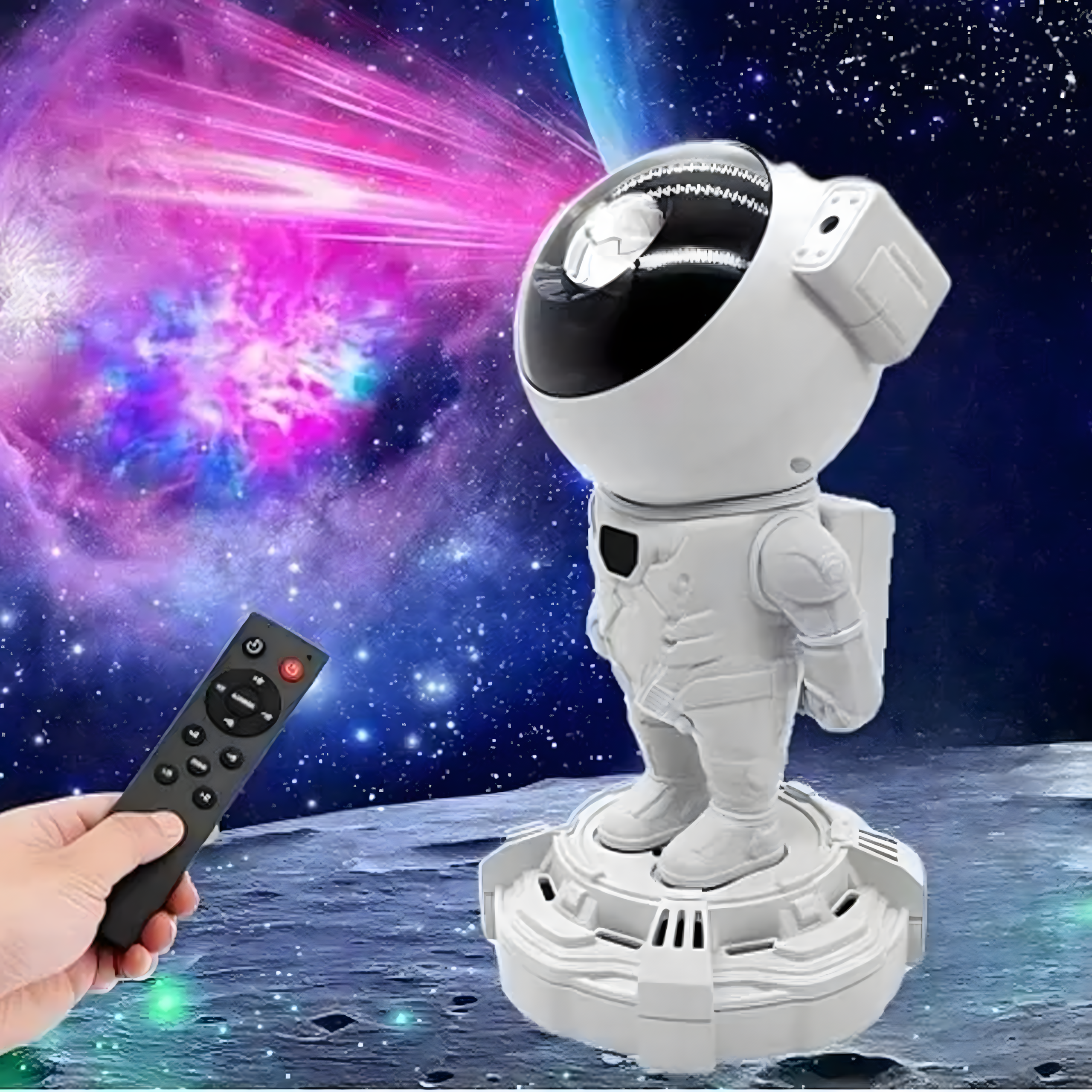 Projektor Gwiazd Astronauta Lampka Nocna Rzutnik dla dziecka Kosmos Pilot - obrazek 4
