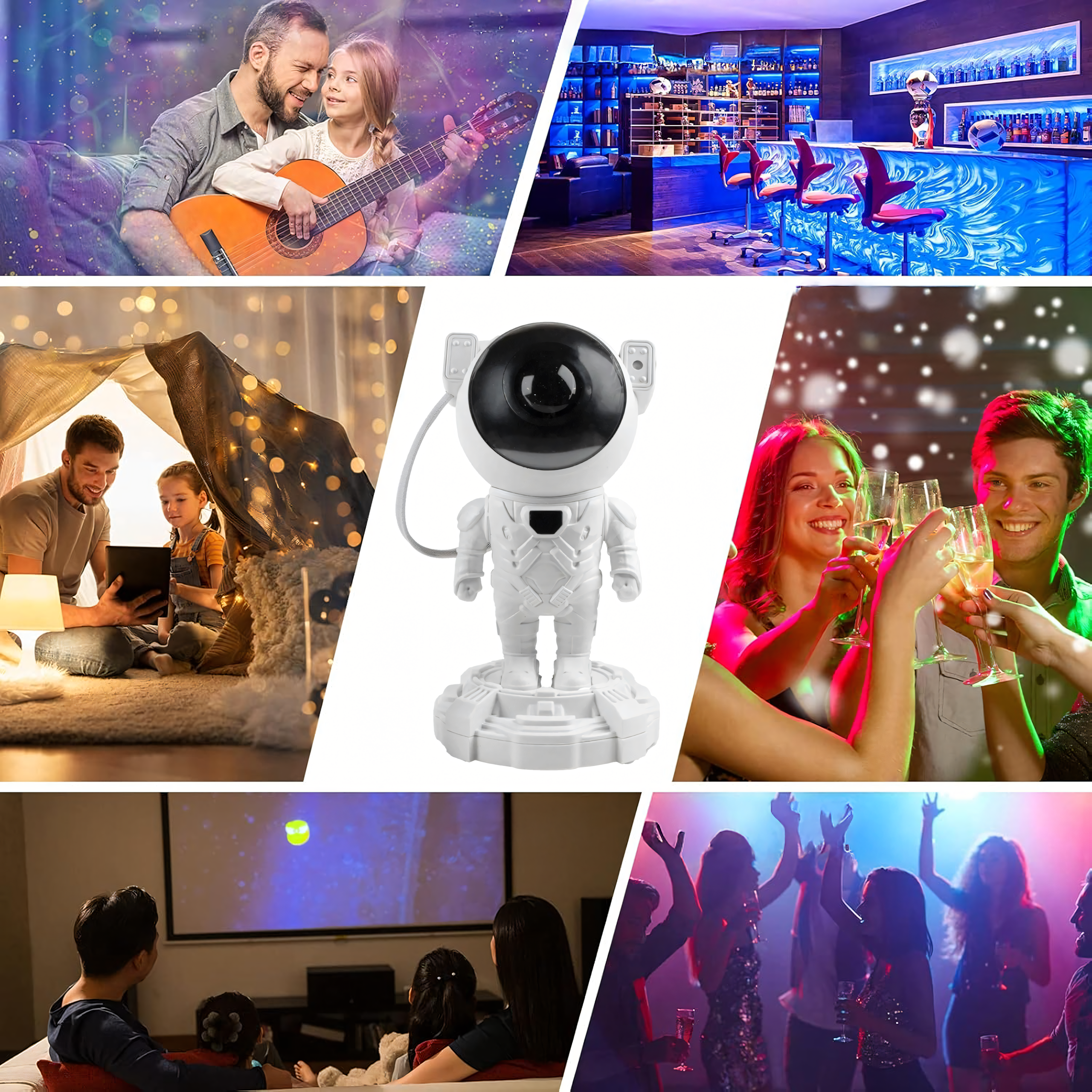 Projektor Gwiazd Astronauta Lampka Nocna Rzutnik dla dziecka Kosmos Pilot - obrazek 11