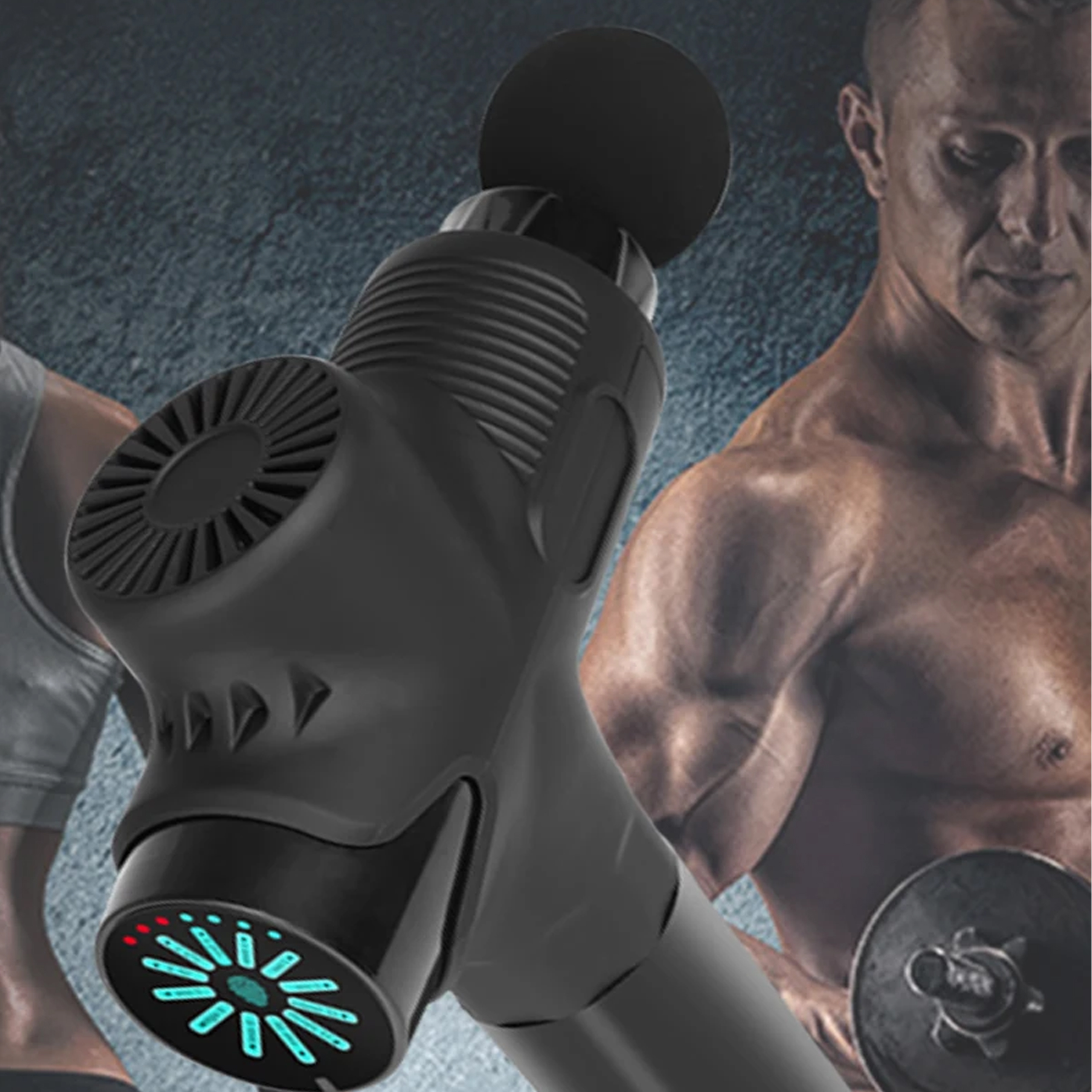 PISTOLET DO MASAŻU PLECÓW CIAŁA STÓP MASAŻER MASSAGE GUN 12 KOŃCÓWEK ZESTAW - obrazek 6