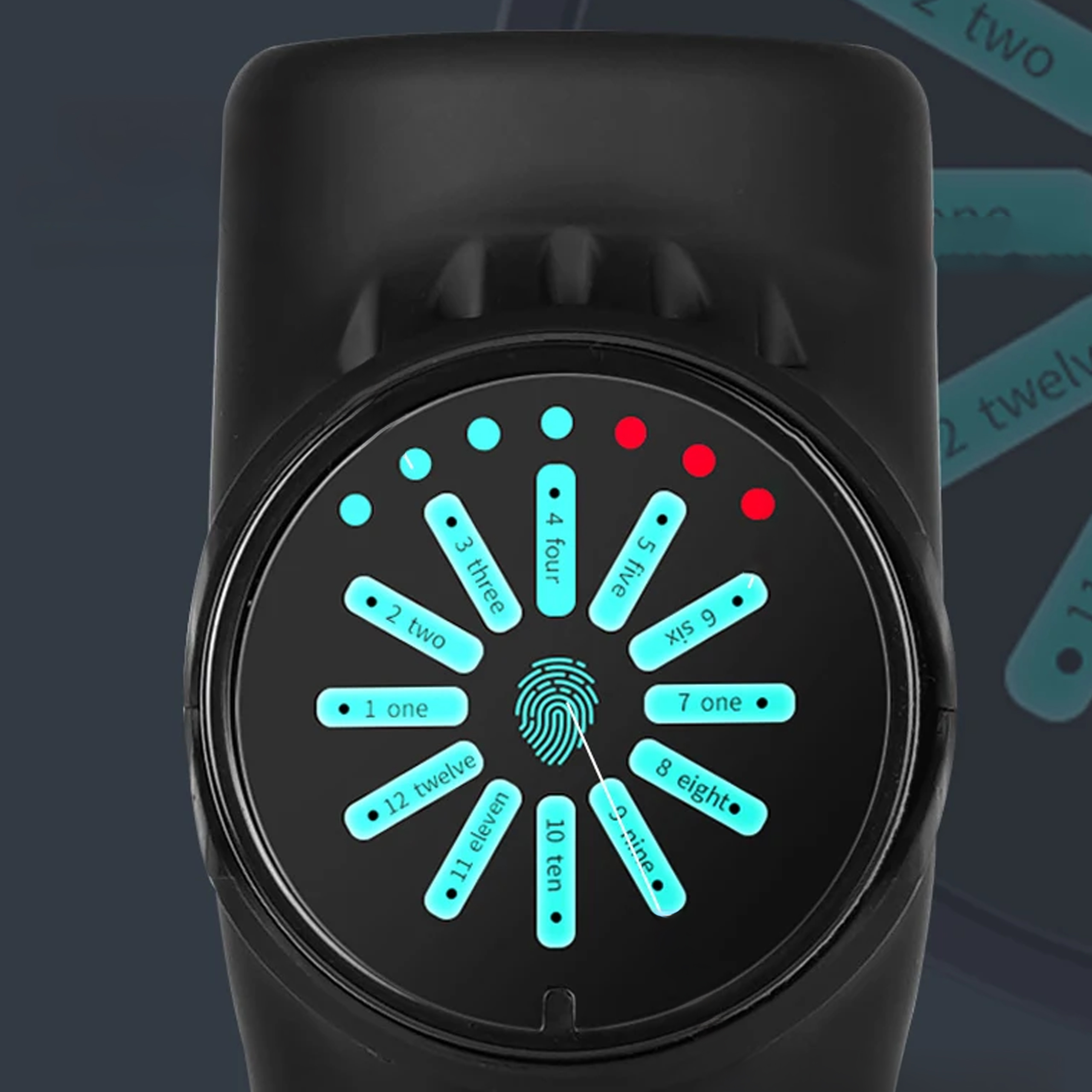 PISTOLET DO MASAŻU PLECÓW CIAŁA STÓP MASAŻER MASSAGE GUN 12 KOŃCÓWEK ZESTAW - obrazek 7